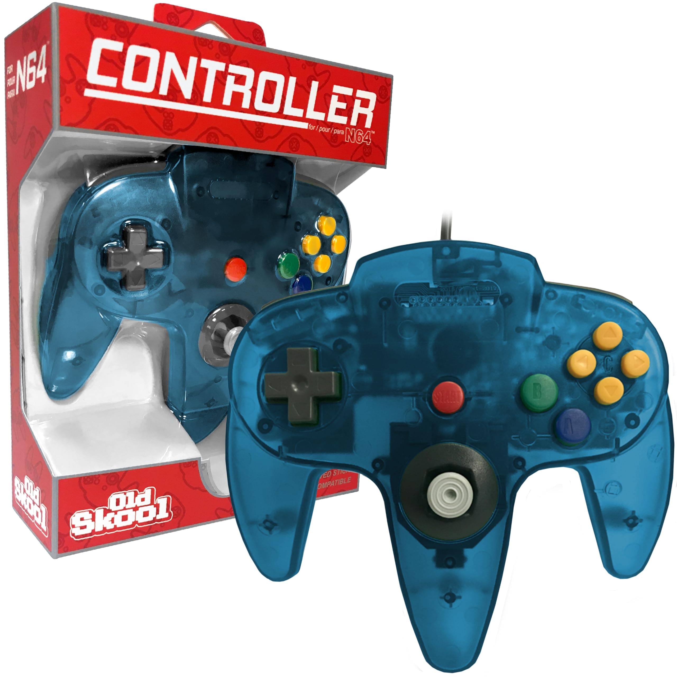 Classic Wired Controller Joystick compatible with Nintendo 64 N64 Game System - Turquoise