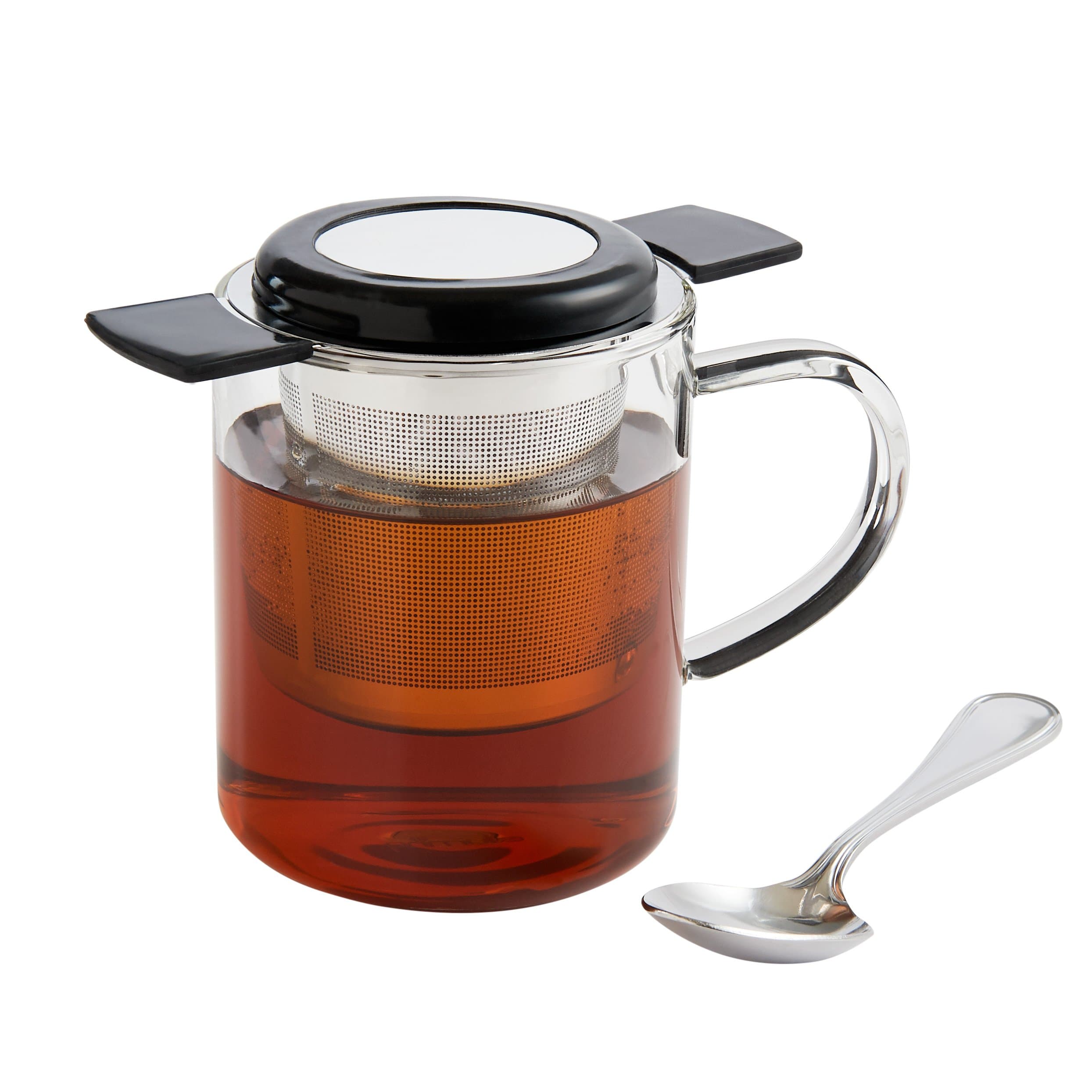 HIC Kitchen Brew In Mug Tea Infuser, 18/8 Stainless Steel, 4-Ounce Capacity