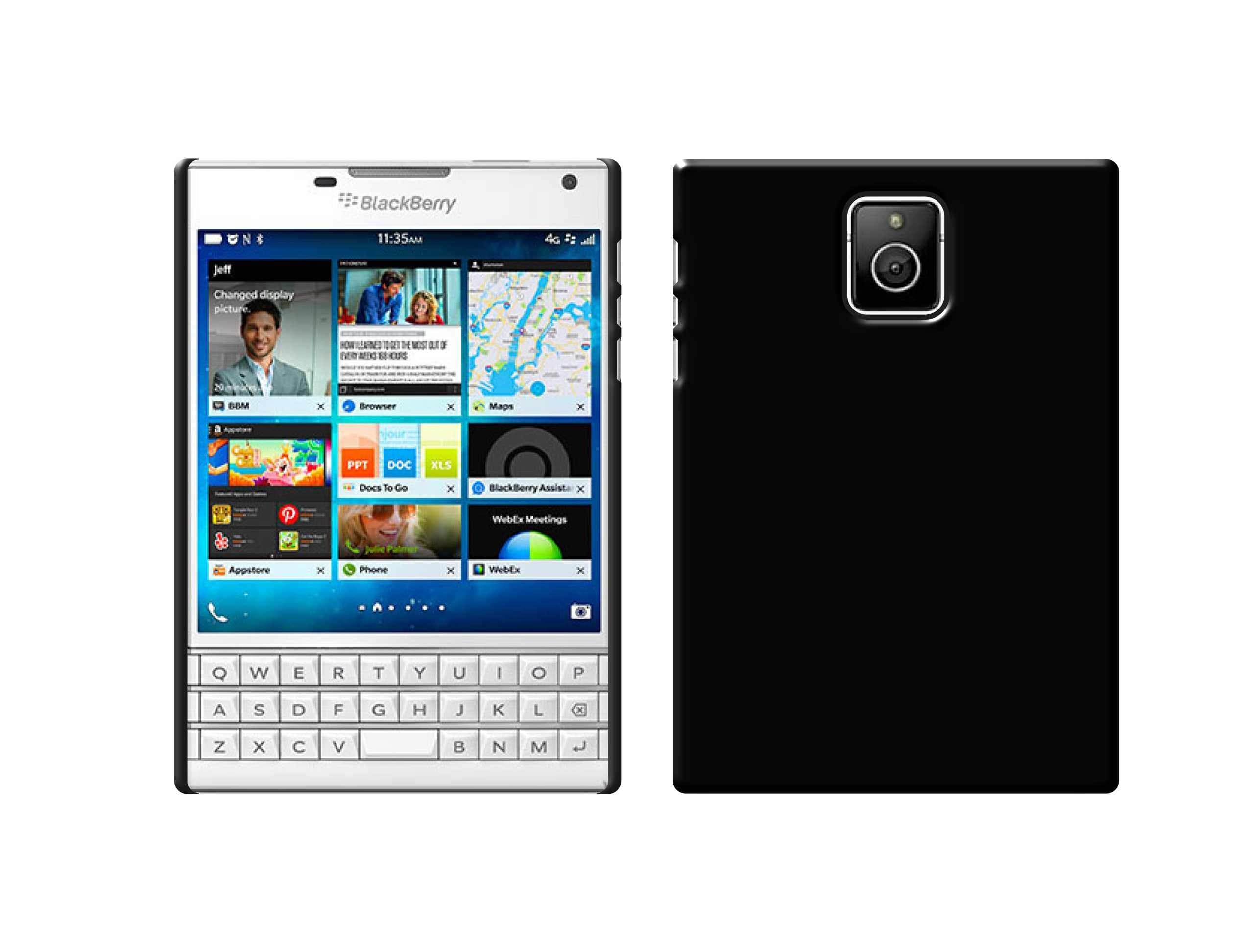 Case Creation Premium Imported Matte Rubberized Finish Frosted Hard Back Case Cover for BlackBerry Passport- Pitch Black