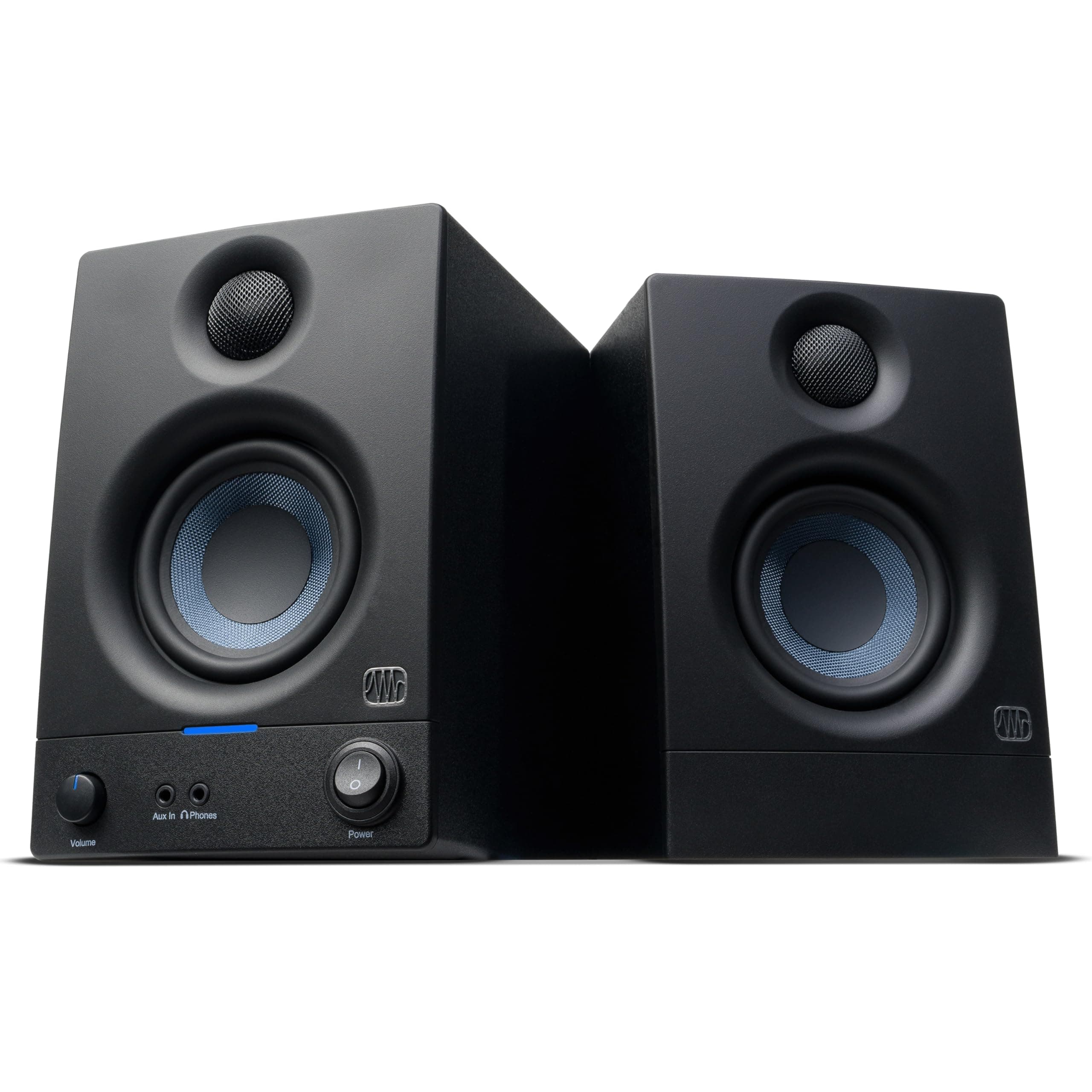 Eris 3.5 2nd Gen HD Professional Studio Monitors with 3.5" Woven Composite Woofer, 1" Silk-Dome Tweeter, 50W Class AB Power and Tuning Controls (Auxillary) - Pair (Black)