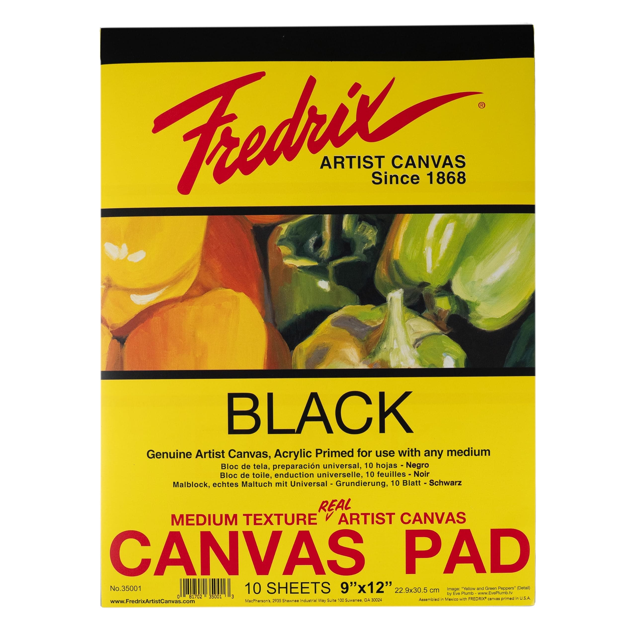 FREDRIX Creative Series Black Canvas Pad