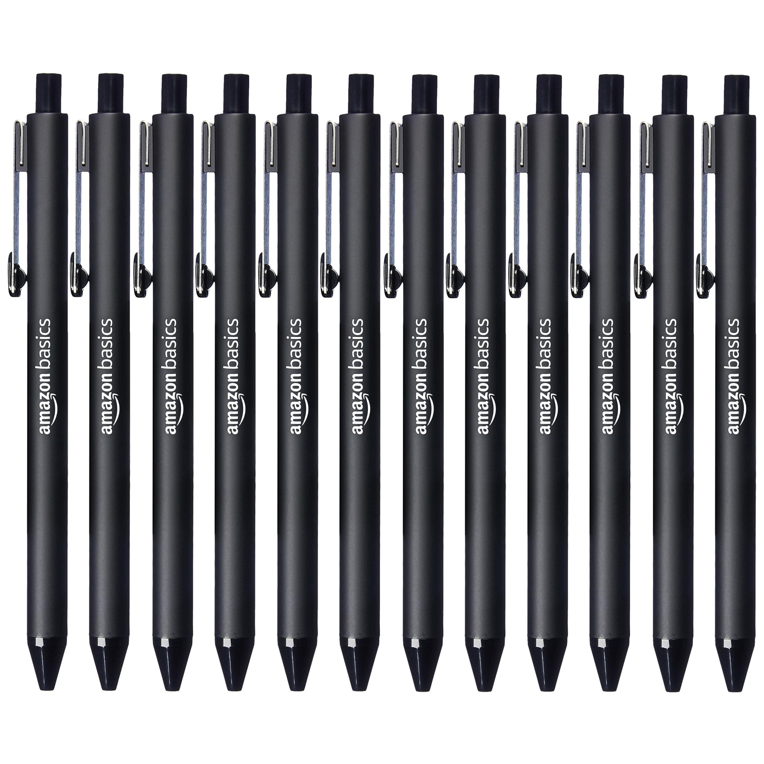 Retractable Ballpoint Pen - Black - 12-Pack