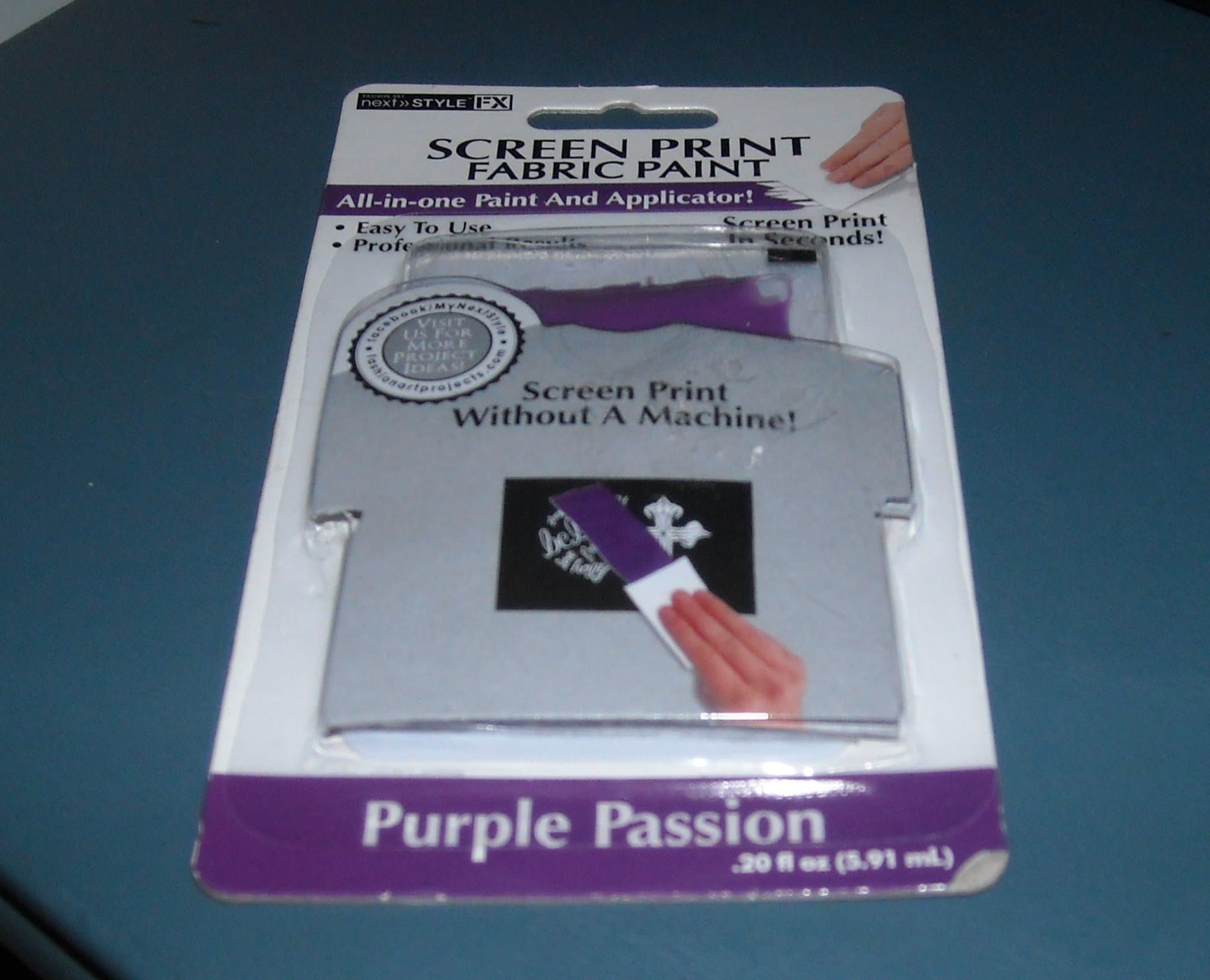 Screen Print Fabric Paint - All-In-One Paint & Applicator - Purple Passion