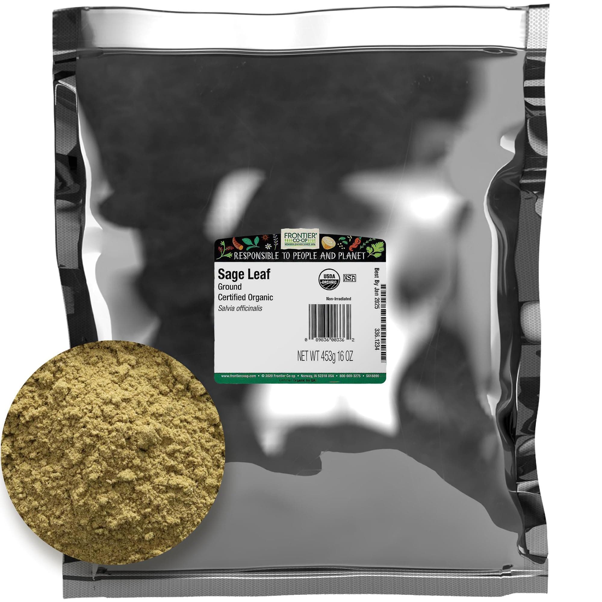 Frontier Natural Products 336 Frontier Bulk Sage Leaf Powder