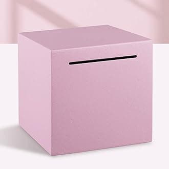Piggy Bank for Adults,Safe Piggy Bank Made of Stainless Steel,Can Only Save The Piggy Bank That Cannot be Taken Out (Pink, 5.9IN)