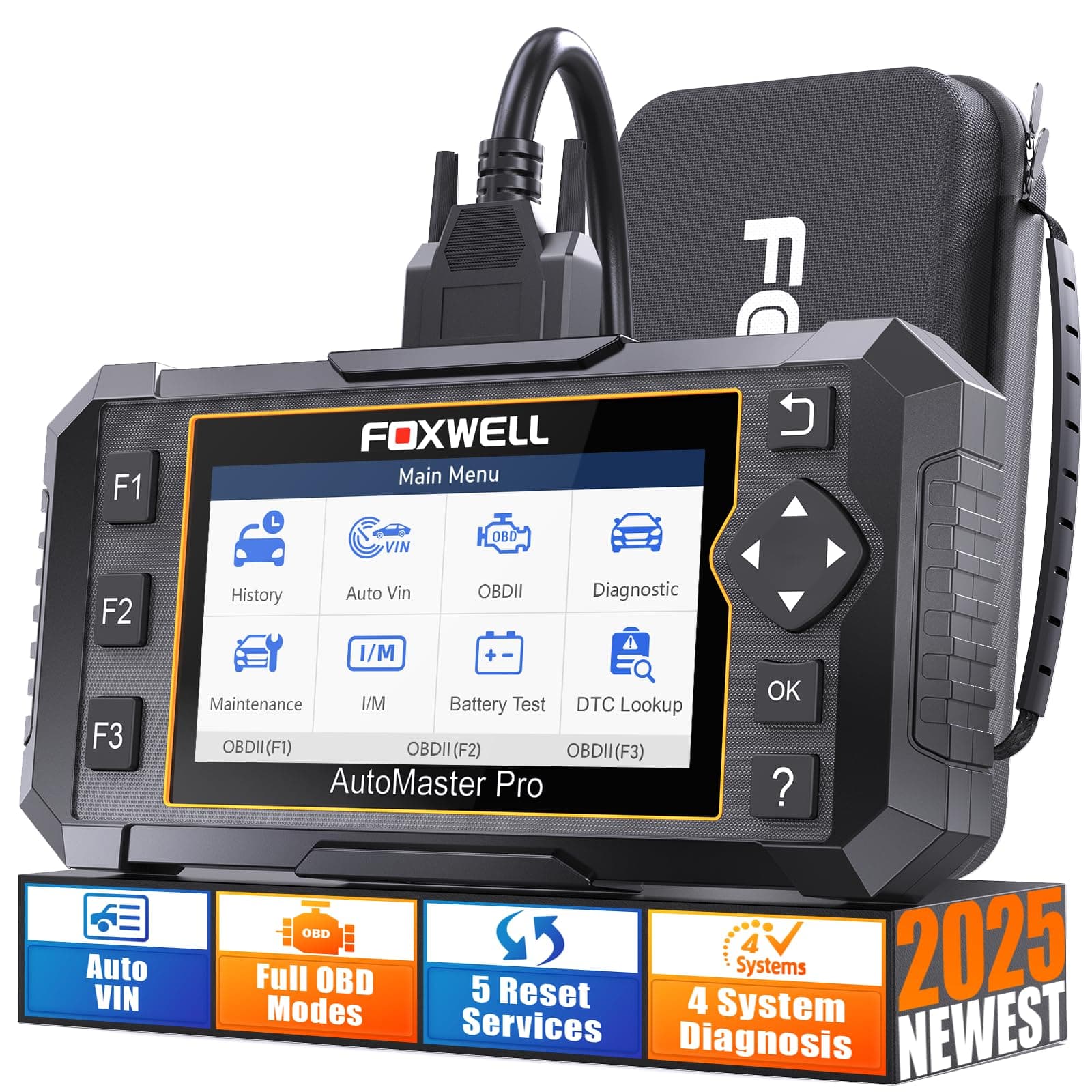 NT614 Elite OBD2 Scanner 4 System Code Reader Scan Engine ABS SRS Transmission, 5 Resets Oil/EPB/ABS Bleeding/SAS/Throttle Live Data, Auto VIN, WiFi Updates Car Diagnostic Tool for DIY & Pros