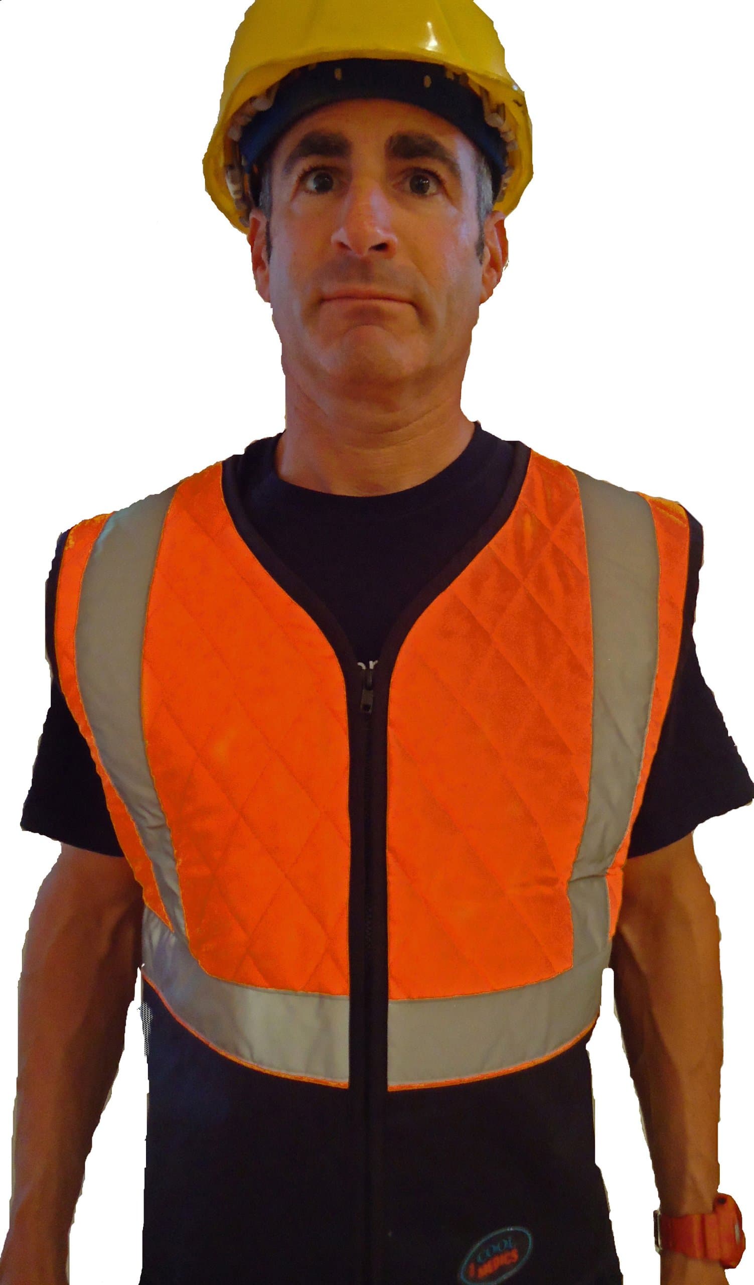 Cool Medics M1521 Black Bottom Vest, Medium, Orange