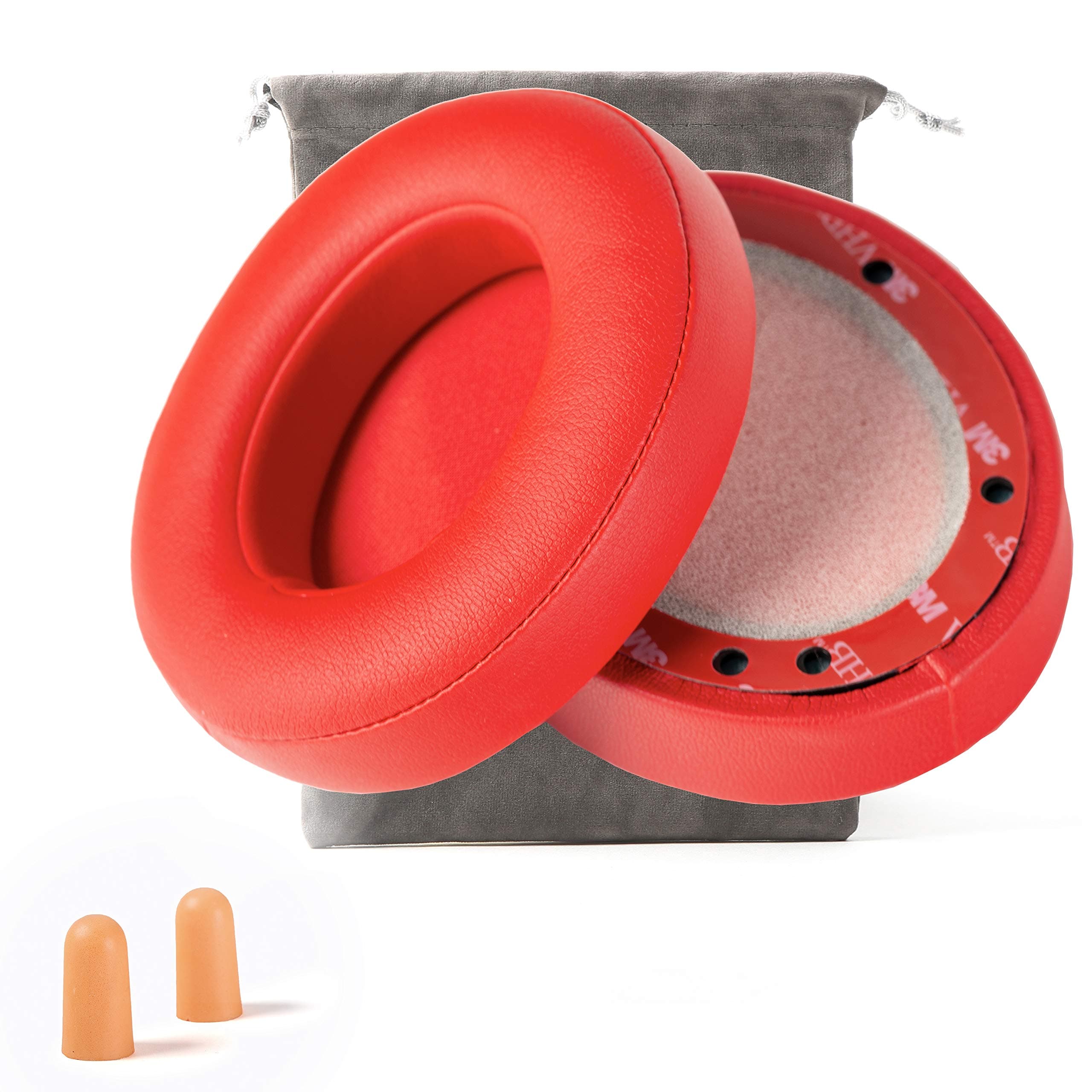 EARSUN Replacement Beats Studio 2 Beats Studio 3 Wireless Ear Cushions Pads Muffs for Over Ear Headphones Wireless B0501 Wired B0500 (Not Compatible Any Other Models !!!) - Red