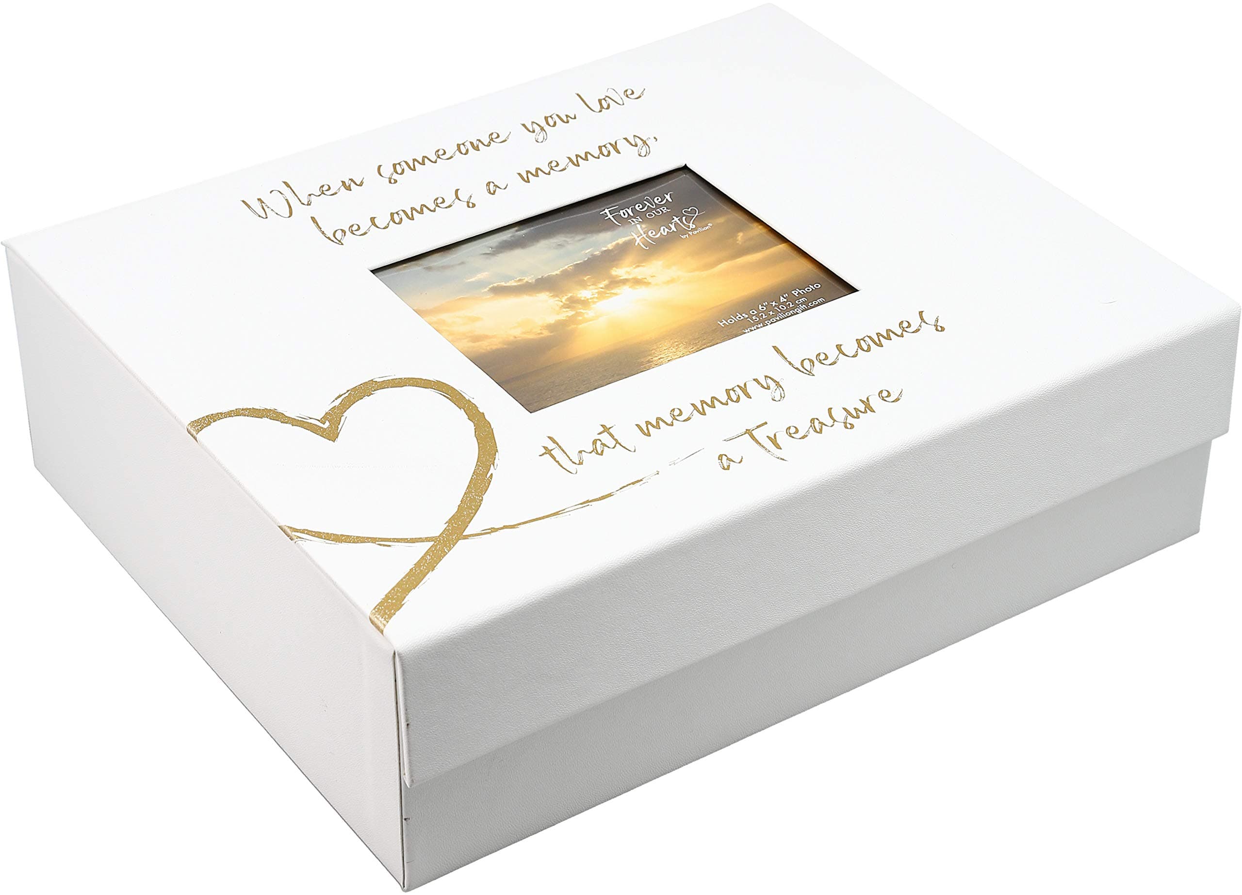 Pavilion Gift CompanyKeepsake Box, White, 11" x 9"