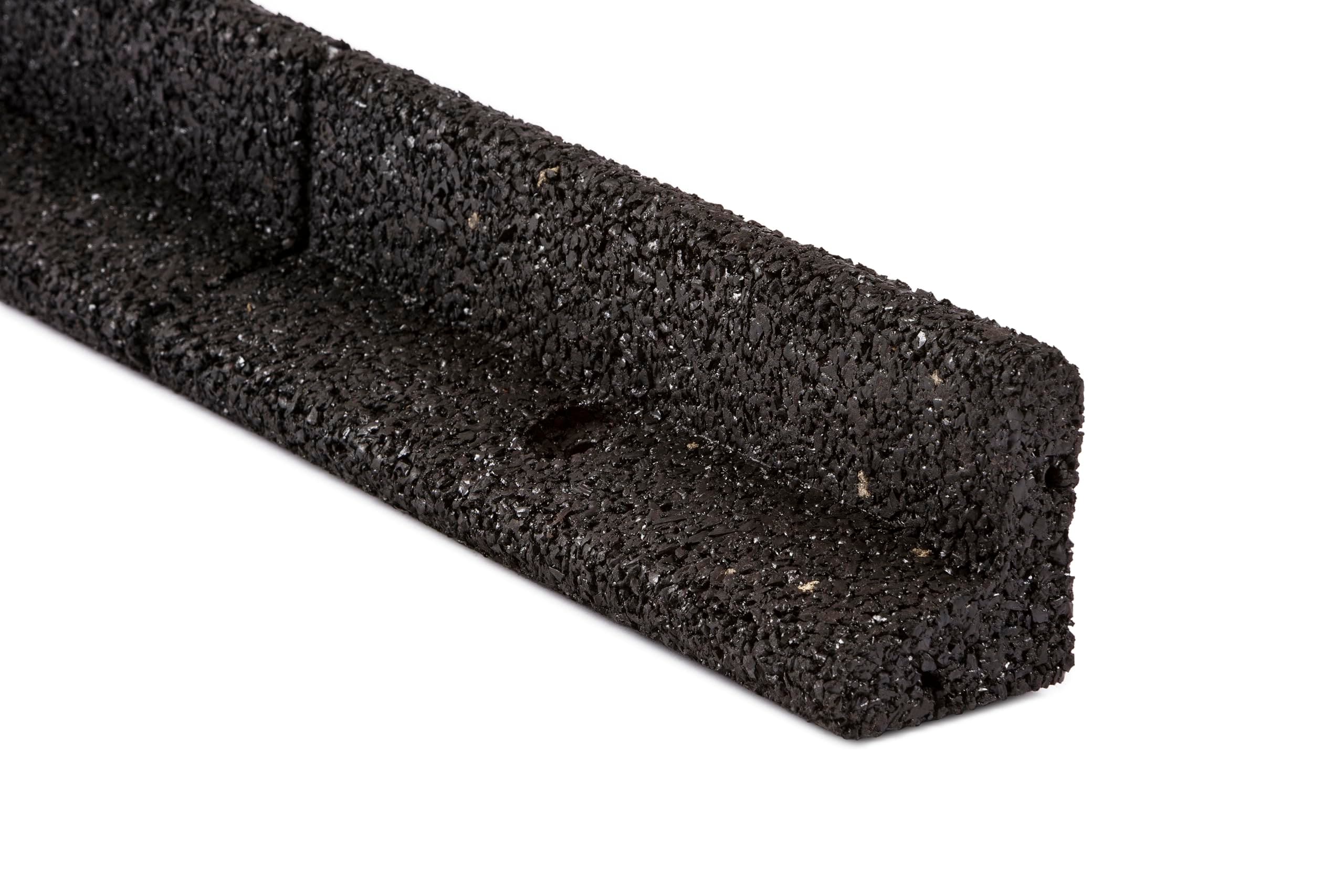 Black Recycled Rubber 4ft Lawn Edging (6pc Box)