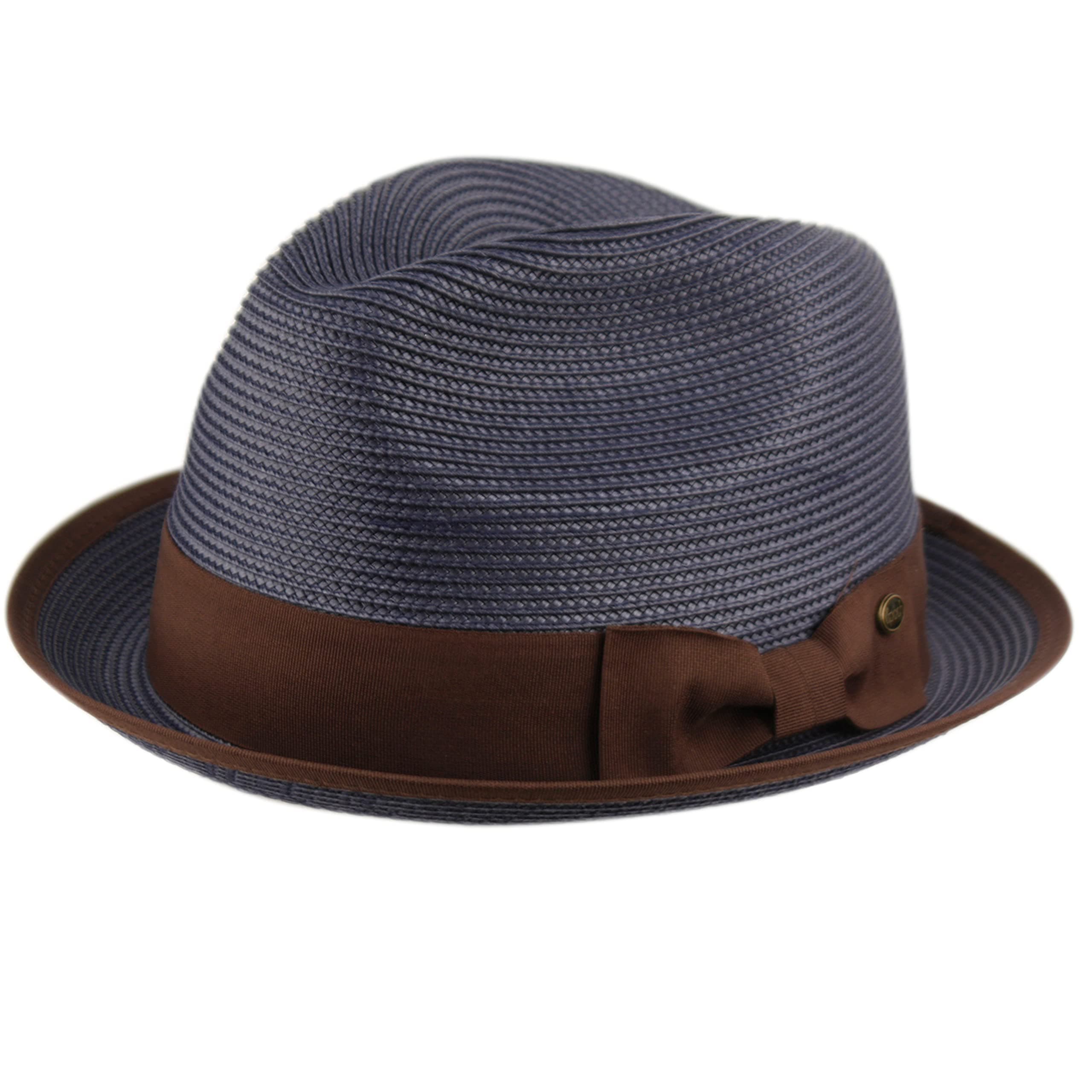 Men's Premium Straw Porkpie Fedora Hat