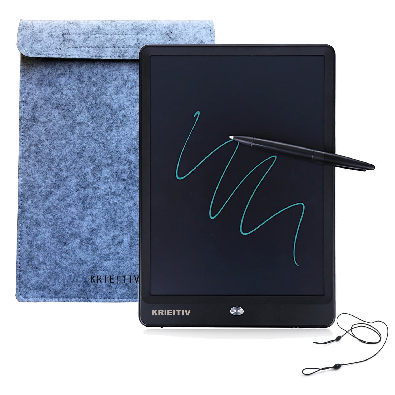 LCD Drawing Tablet, KRIEITIV 10 Inch LCD Writing Tablet Drawing Board for Kids, Electronic Drawing Pad with Stylus Protect Case for Family Memo, Office Writing (Black)