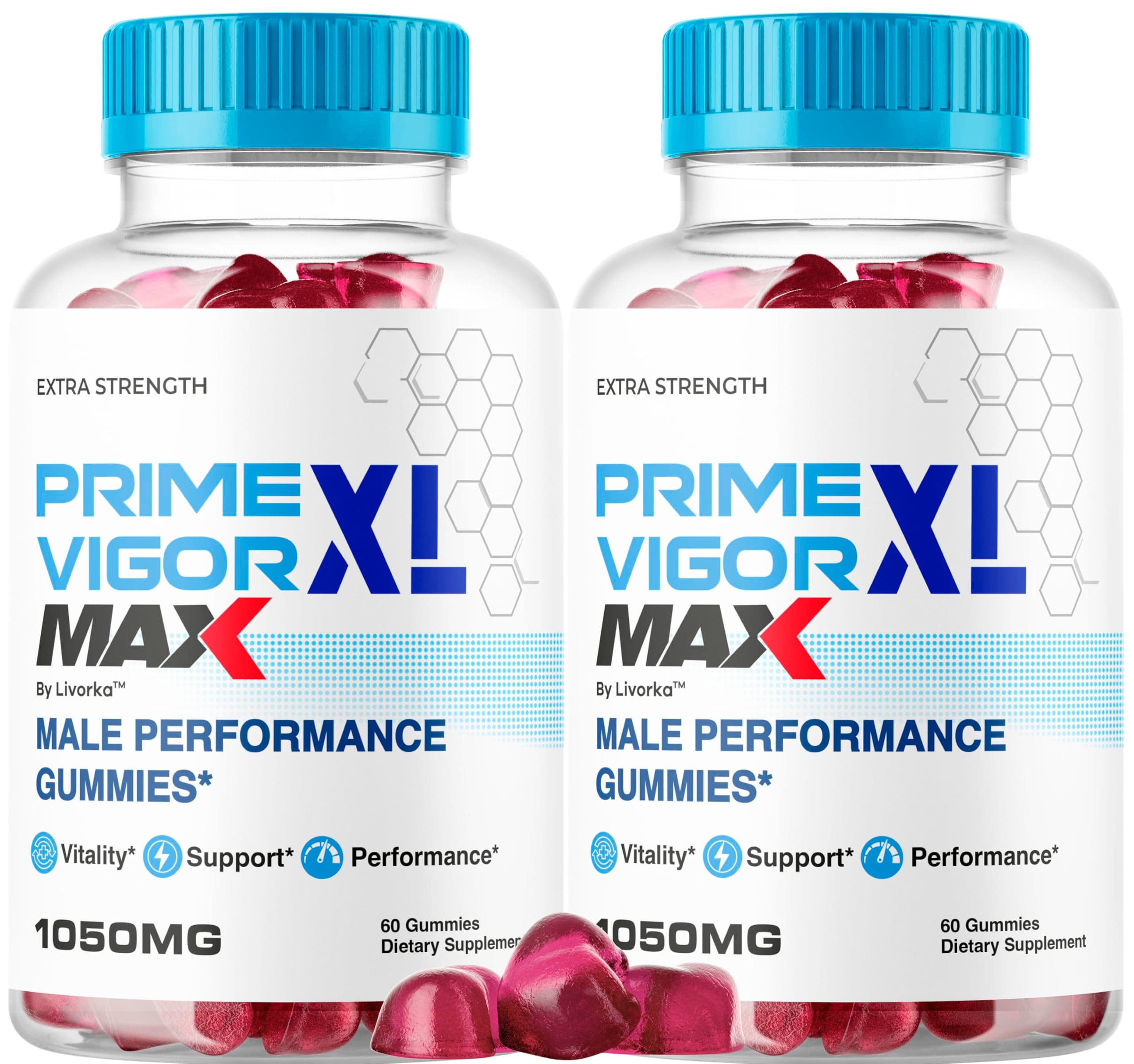 (2 Pack) Prime Vigor XL Max - PrimeVigor XL Max Gummies for Men - Maximum Strength, Prime Vigorxl Male Gummys, PrimeVigorMax Advanced Formula, PrimeVigorGummies Supplement, 120 Gummies for 2 Months