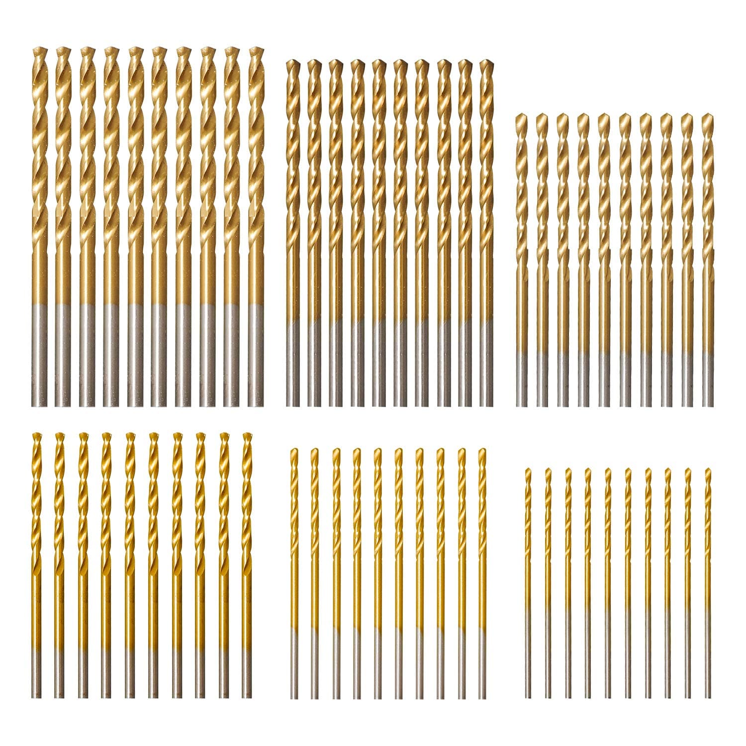 Amoolo Titanium Twist Drill Bit Set 60 Pcs