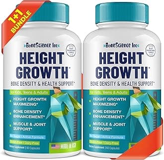 Height Growth Maximizer - Natural Peak Height - Made in USA - Height Pills Bone Growth - Grow Taller Supplement for Adults & Kids - Height Increase Pills - Maximum Height Growth Formula (Pack of 2)