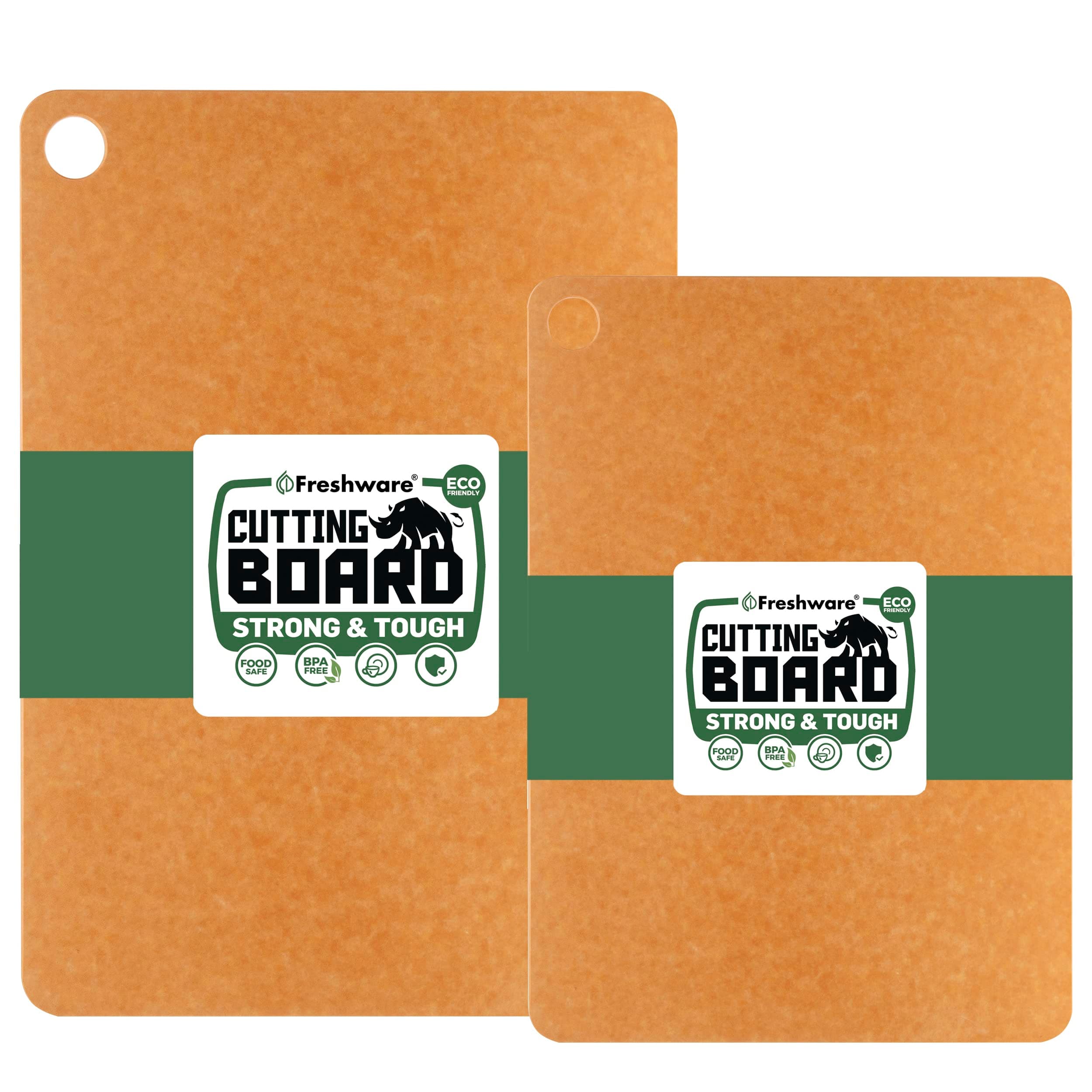 Freshware Wood Cutting Boards for Kitchen, Set of 2