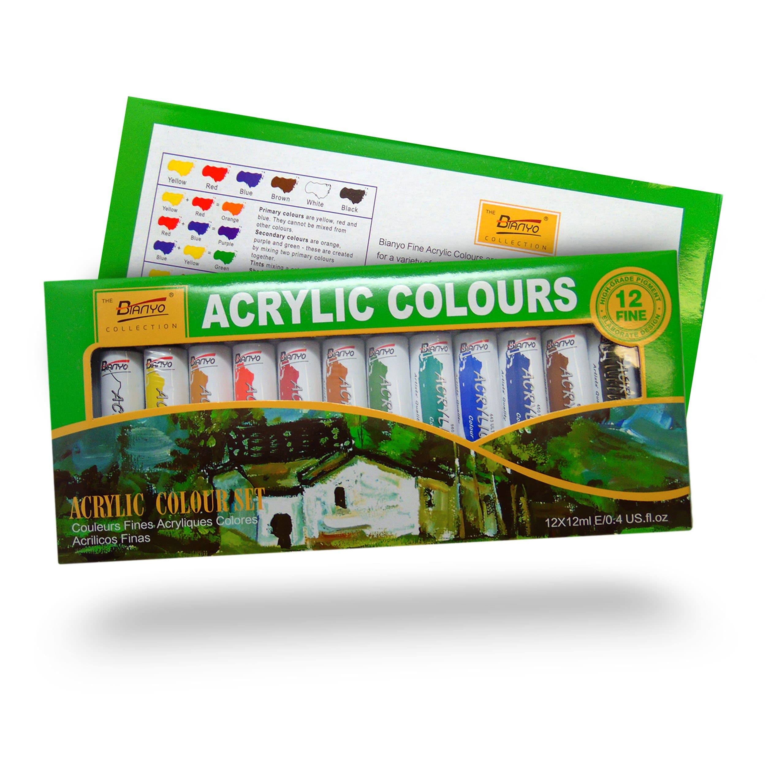 12-Pc Acrylic Paint Set
