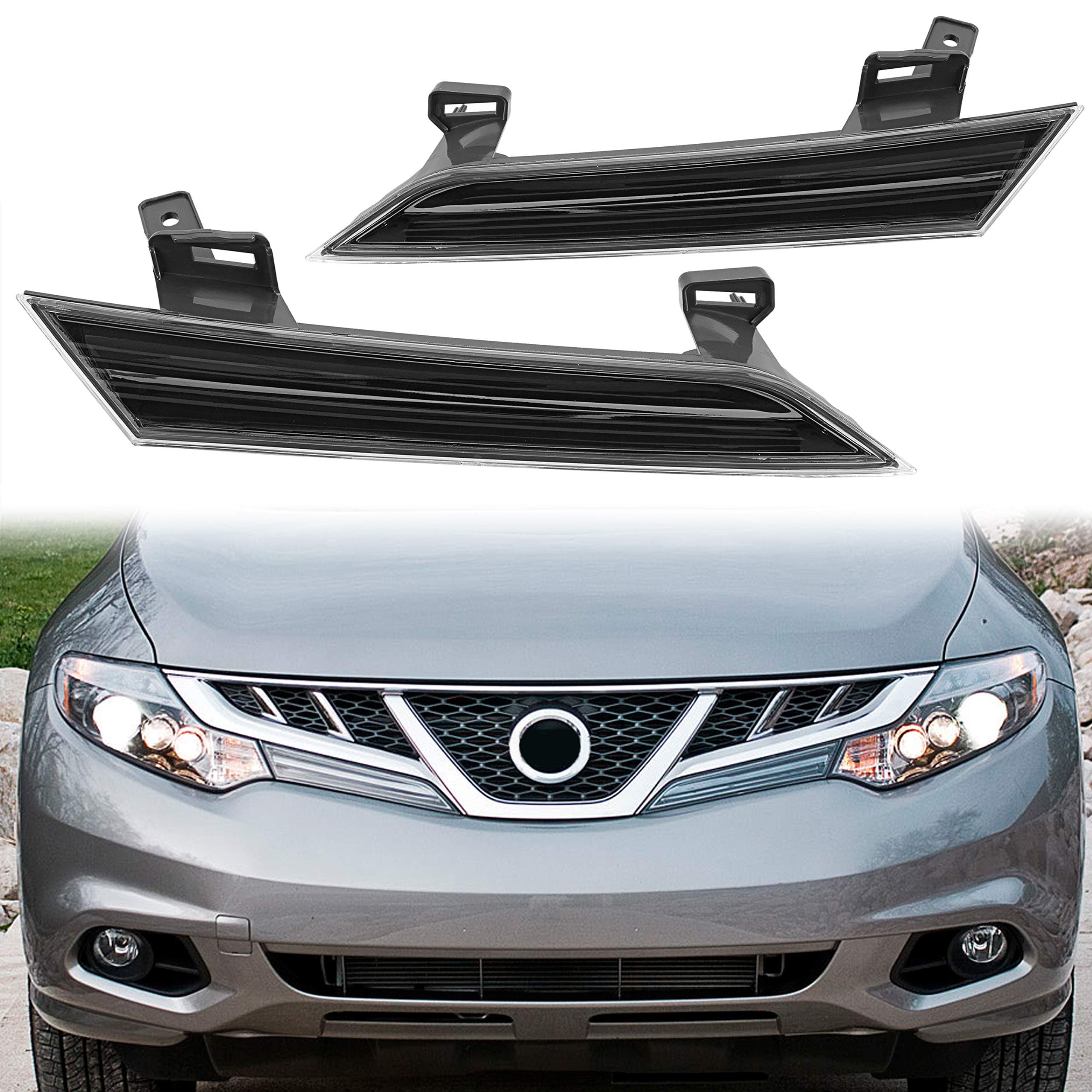 ECOTRIC Right & Left Headlight Reflector Panels Compatible with 2009-2014 Nissan Murano 26063-1AA0B(LH) 26013-1AA0B(RH)