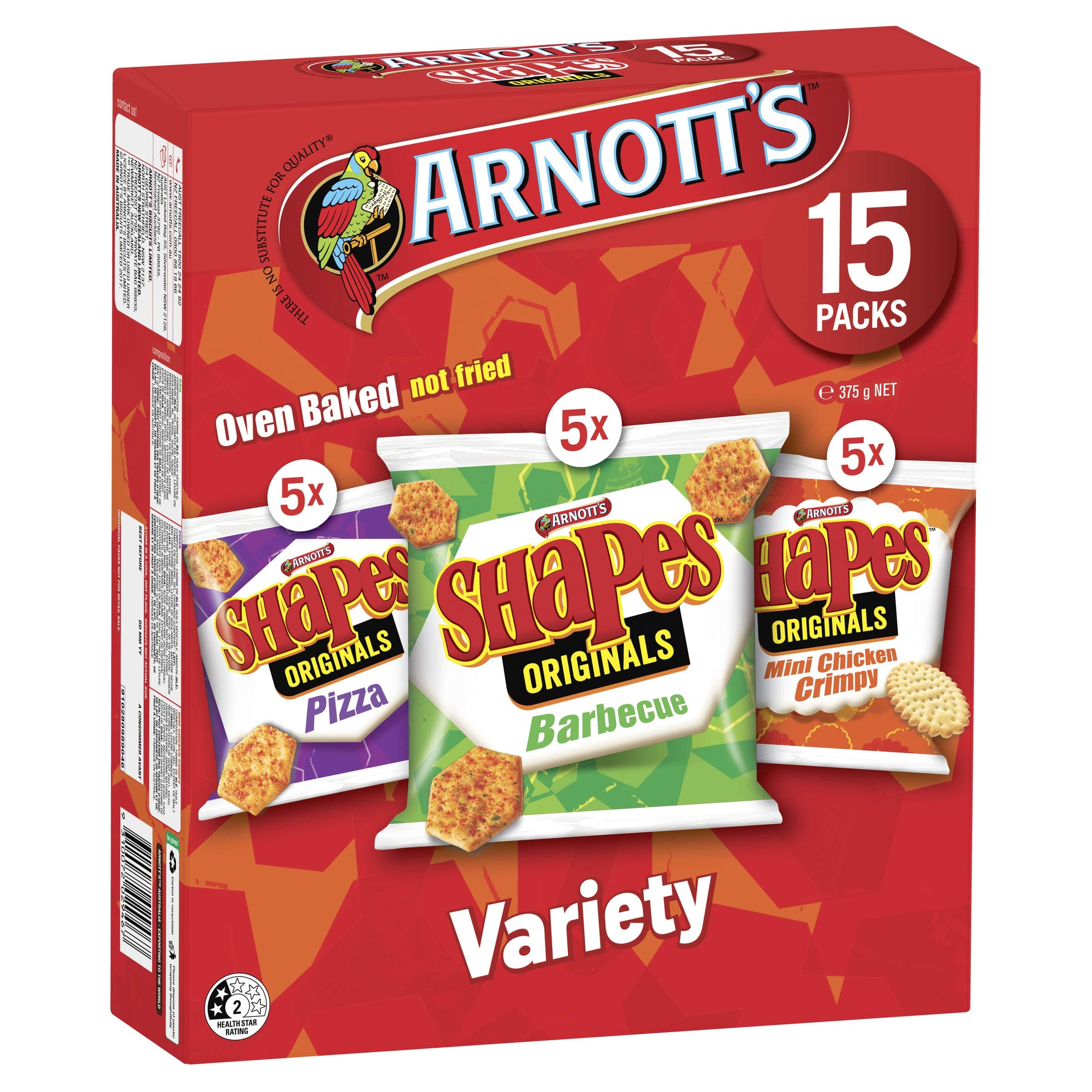 Shapes Variety 15 Pack 375g