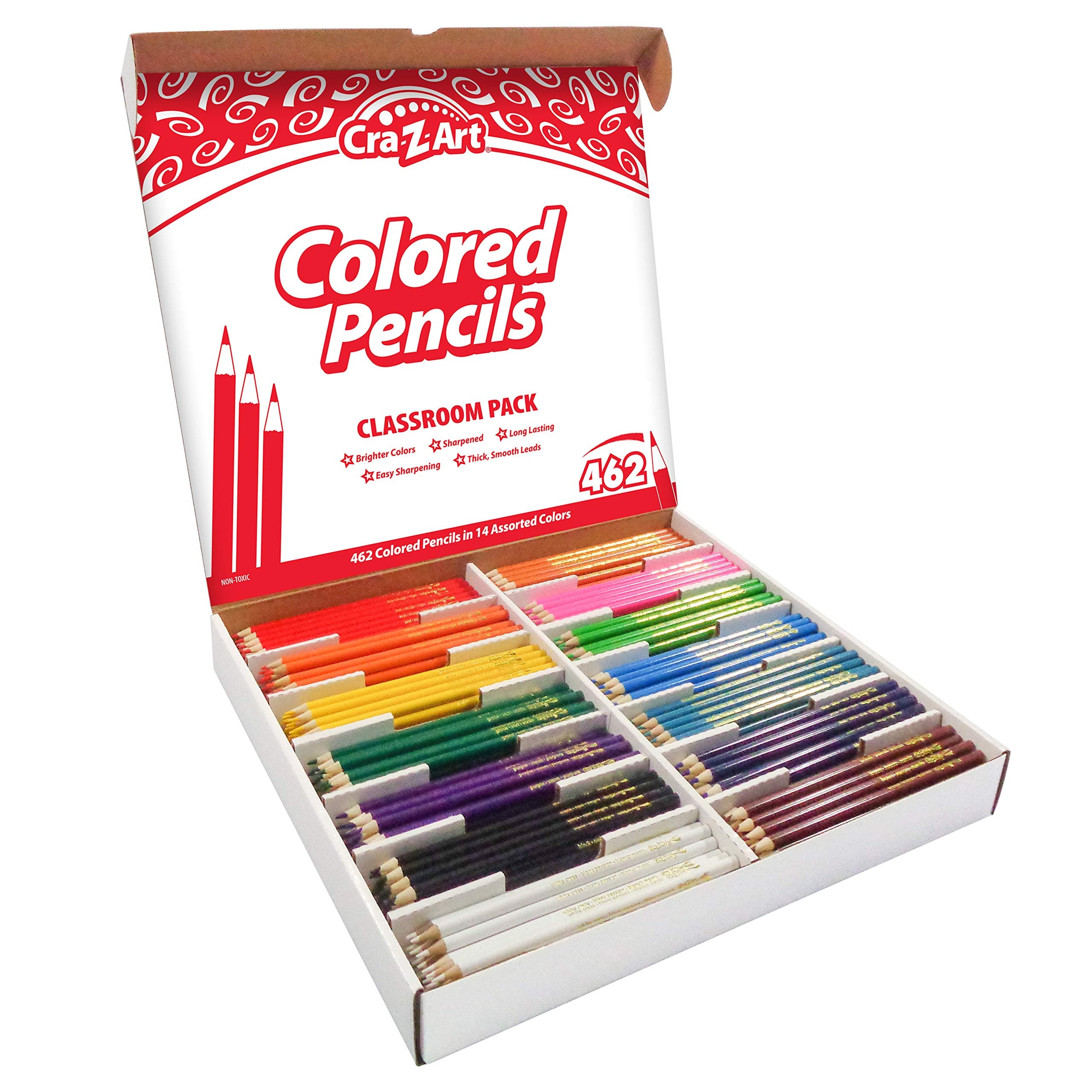 Cra-Z-Art Colored Pencils Bulk Class Pack 462ct 14 Assorted Colors