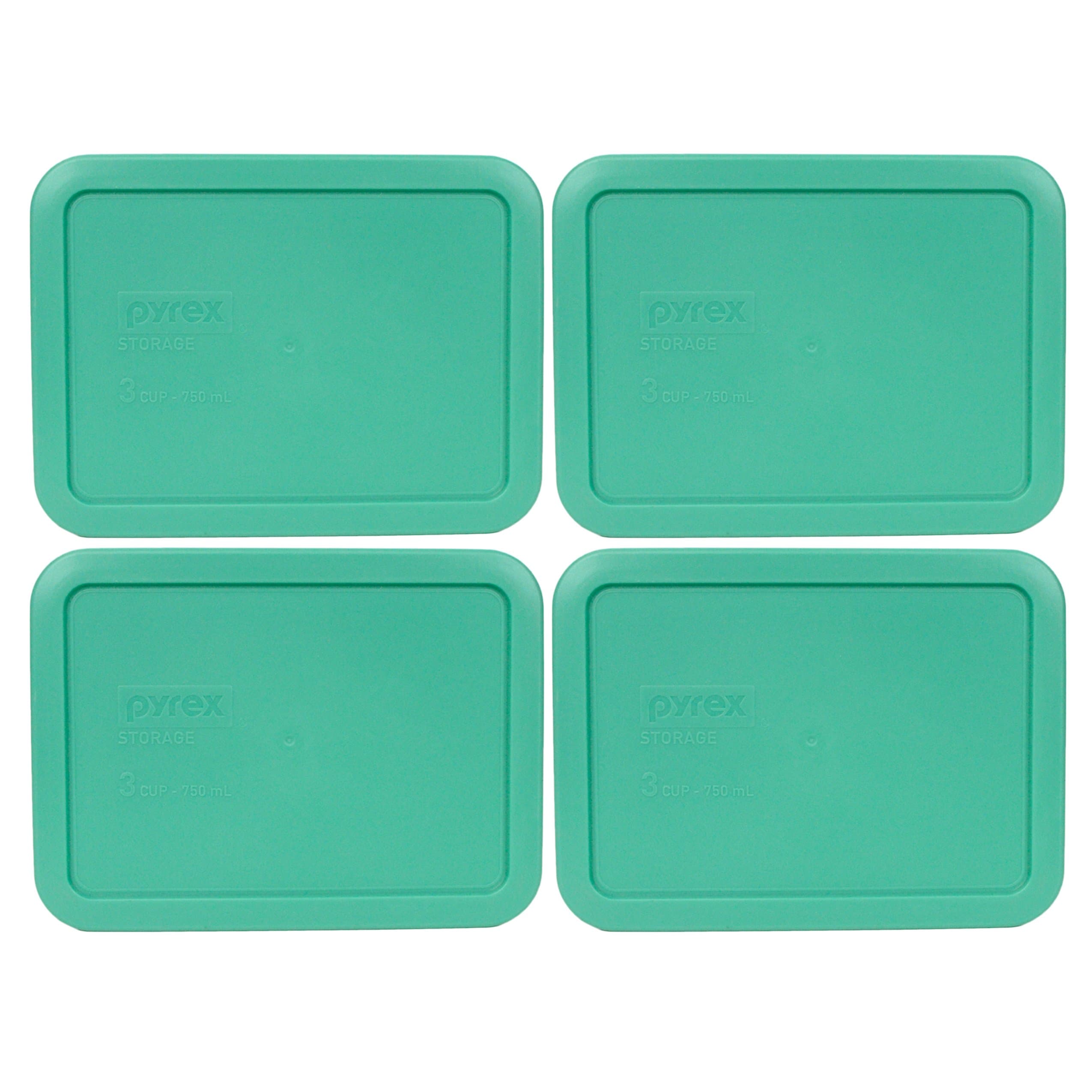 7210-PC 3-Cup Light Green Food Storage Replacement Lid (4-Pack) - Made in USA