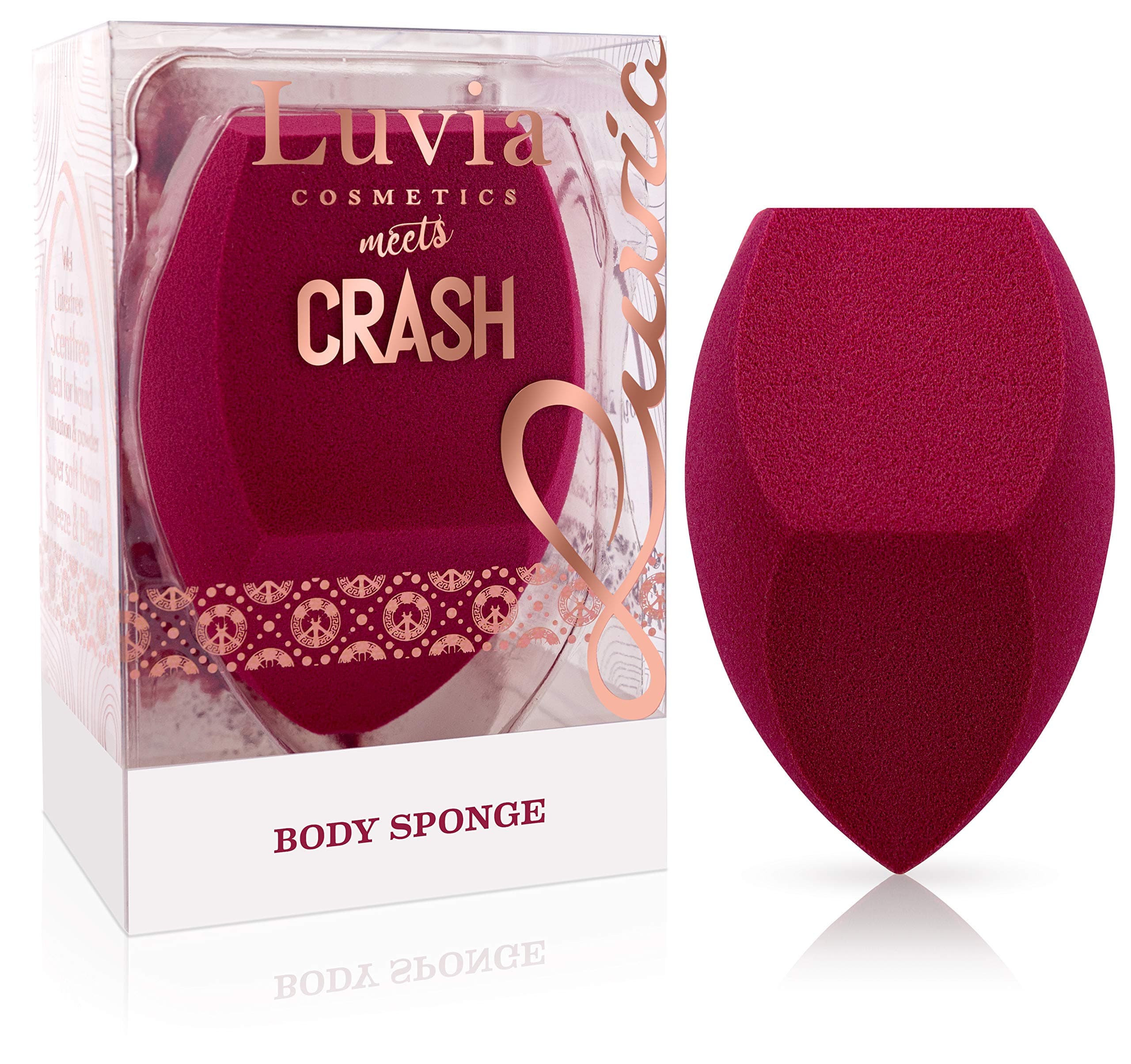 Make-up sponge, extra large make-up blender sponge in red, designed by Luisa Crashion and Luvia Cosmetics