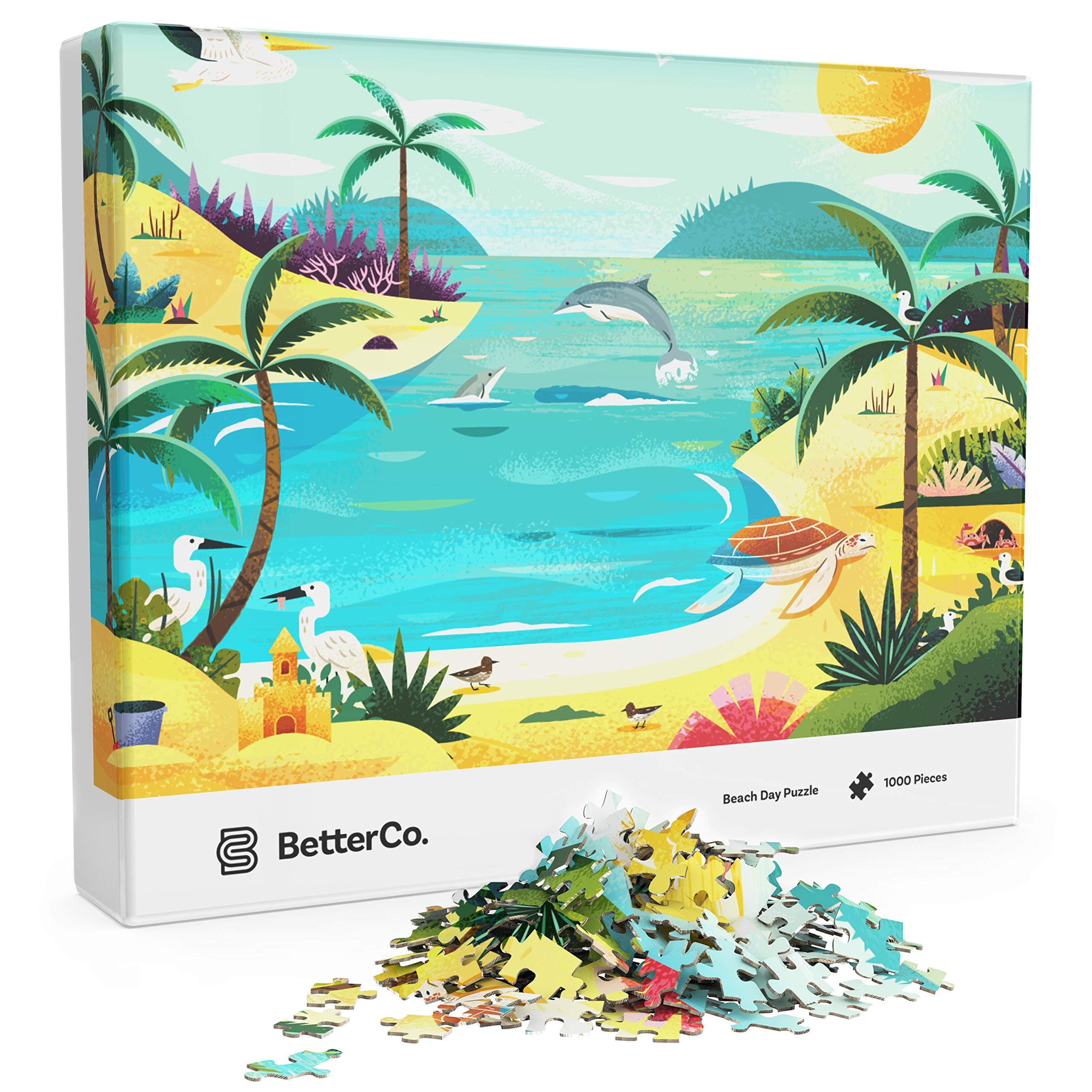BetterCo.Beach Day Puzzle 1000 Pieces - Difficult Jigsaw Puzzles 1000 Pieces - Challenge Yourself with 1000 Piece Puzzles for Adults, Teens, and Kids
