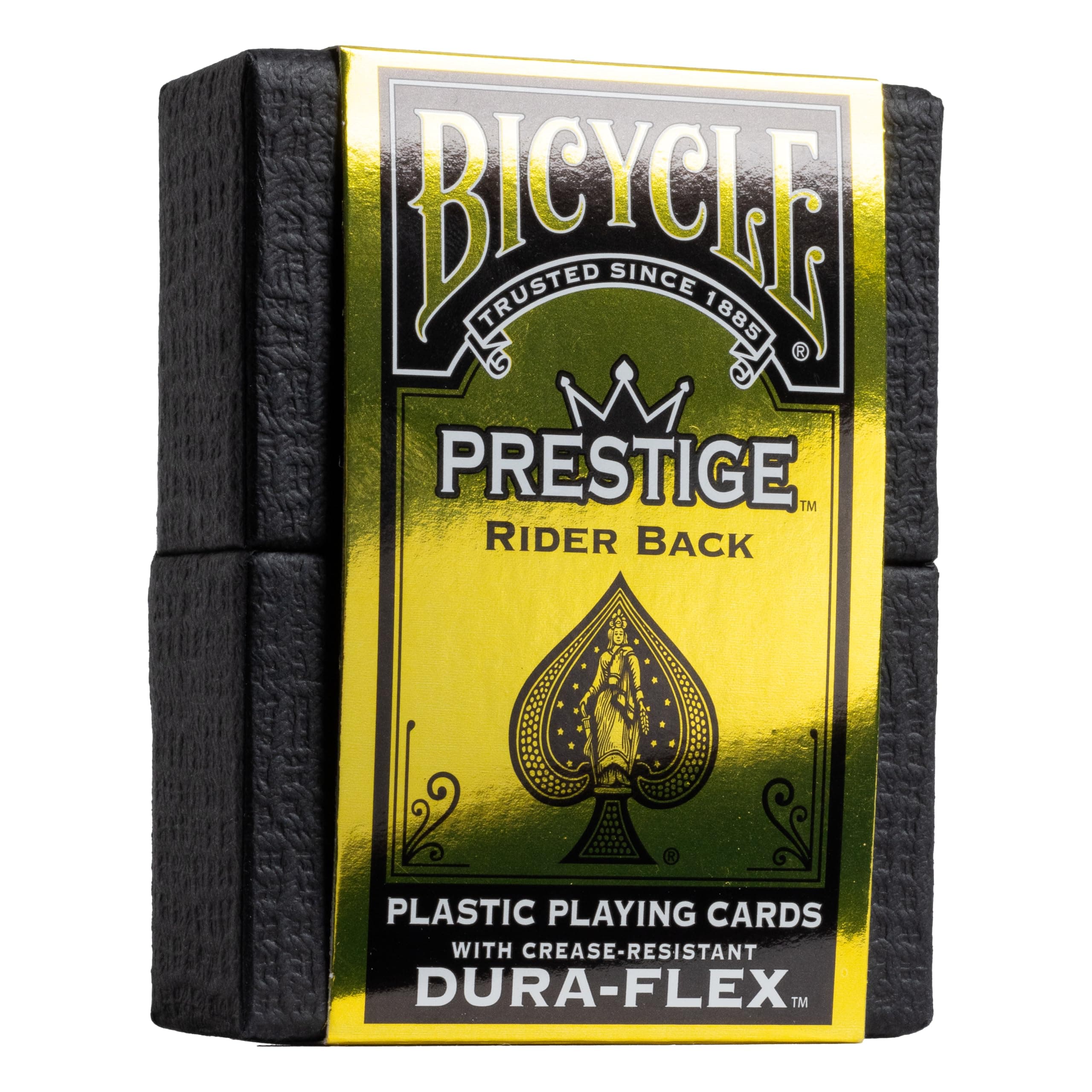 Bicycle Prestige Waterproof Playing Cards, Black 100% Plastic Deck, Durable Casino Quality Poker Cards for Pool, Beach, Camping & Party Games