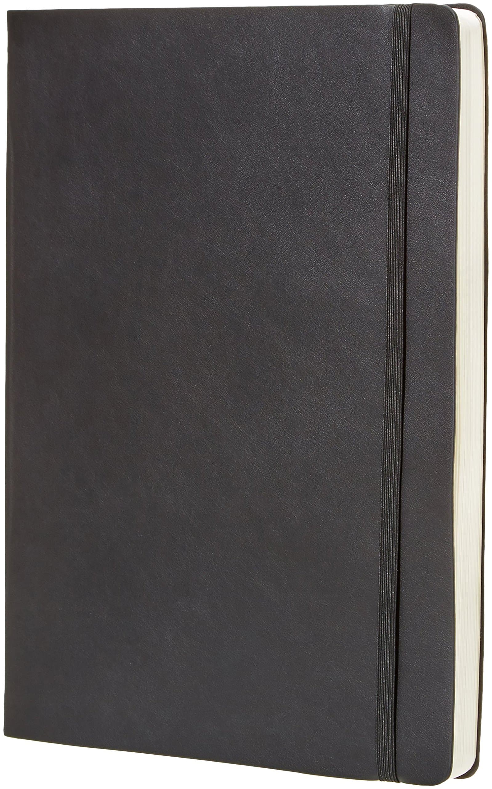 Amazon Basics Undated Daily Planner and Journal for 6 Months Coverage - Soft Cover, 21.6 x 28 cm, Black