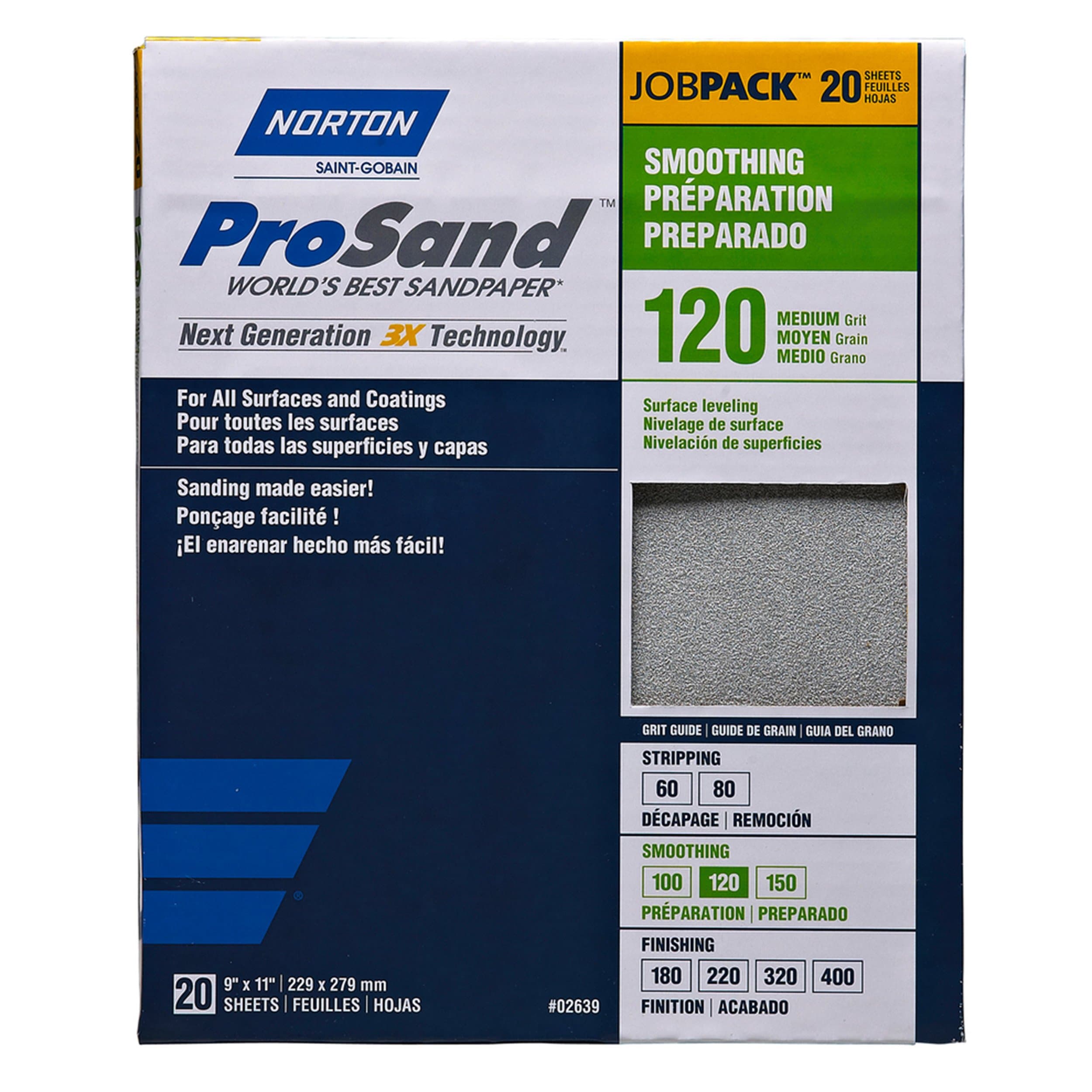 ProSand 9" x 11" Sanding Sheets 120G 20pack