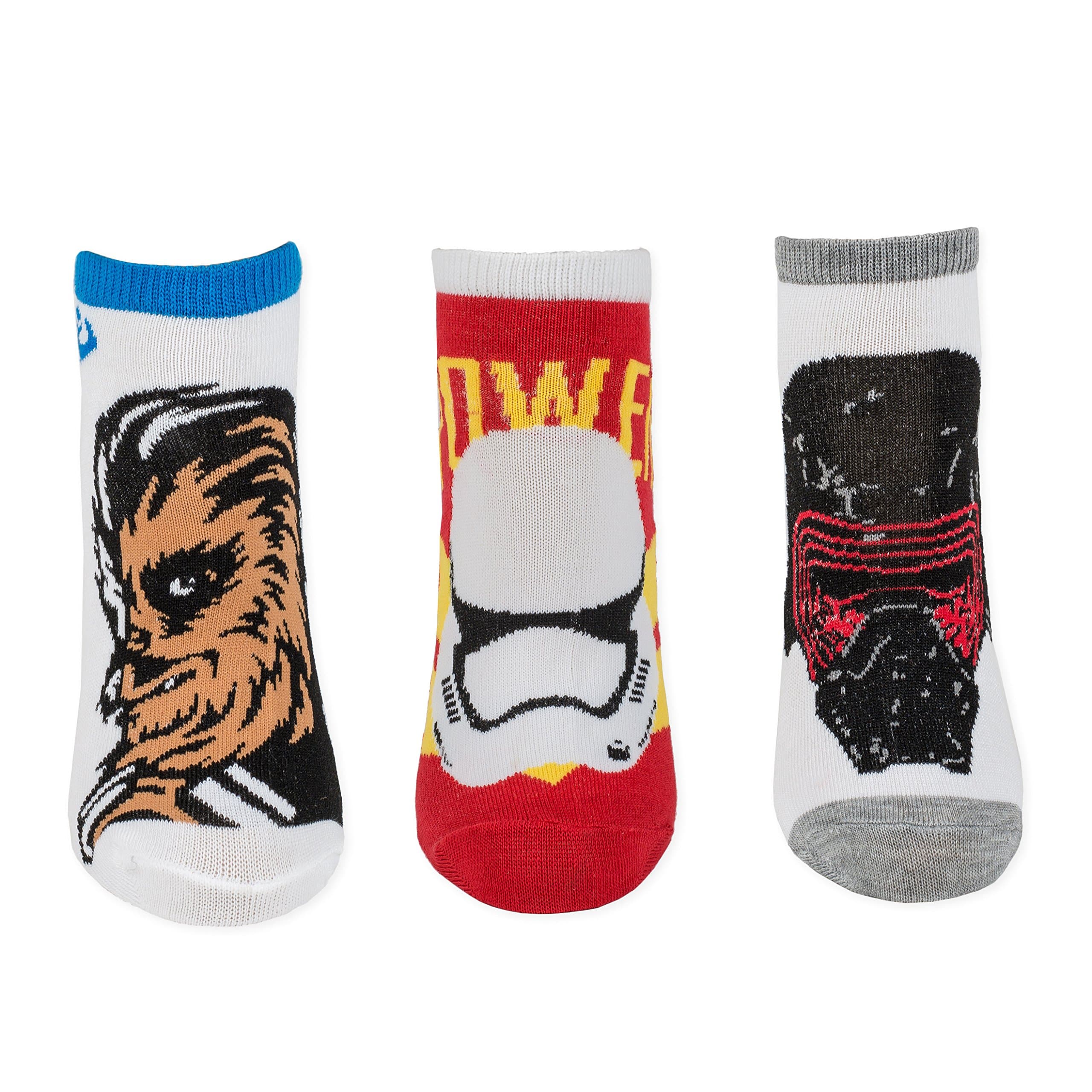3 Pc Pack - Star Wars Episode 7 Kids Size 9-11 No Show Socks