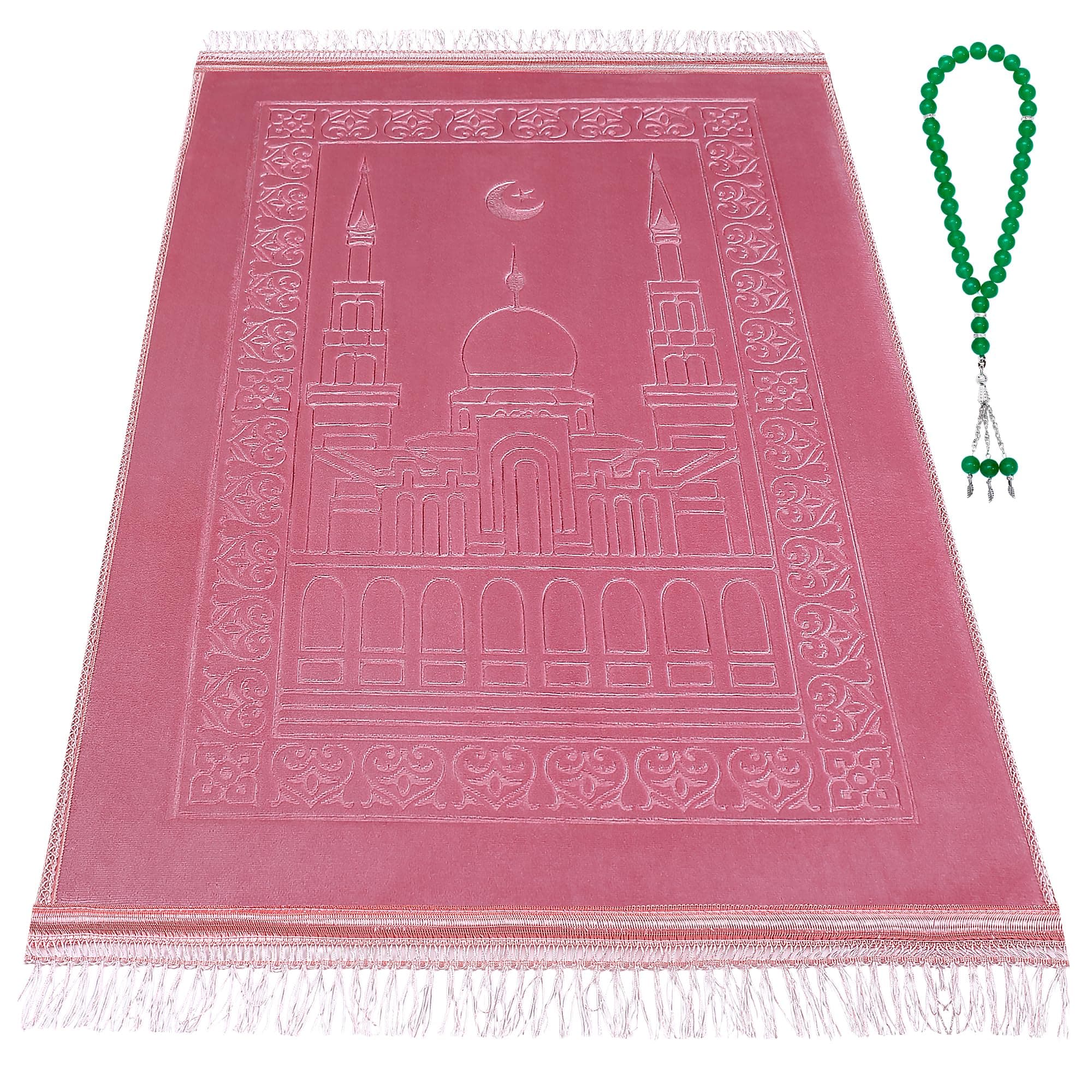Z&Z living Space Muslim Prayer mat Extra Soft and Thick Padded Rug for Eid Travel Ramadan Islamic Gift and Great for Knees and Forehead