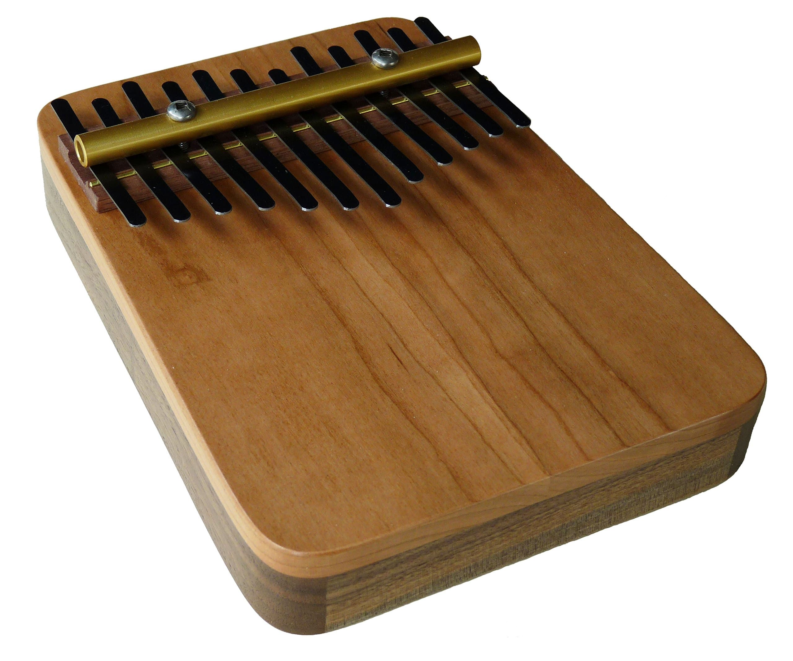 Artisan Black Walnut 12 Note Thumb Piano with Cherry top made in the USA