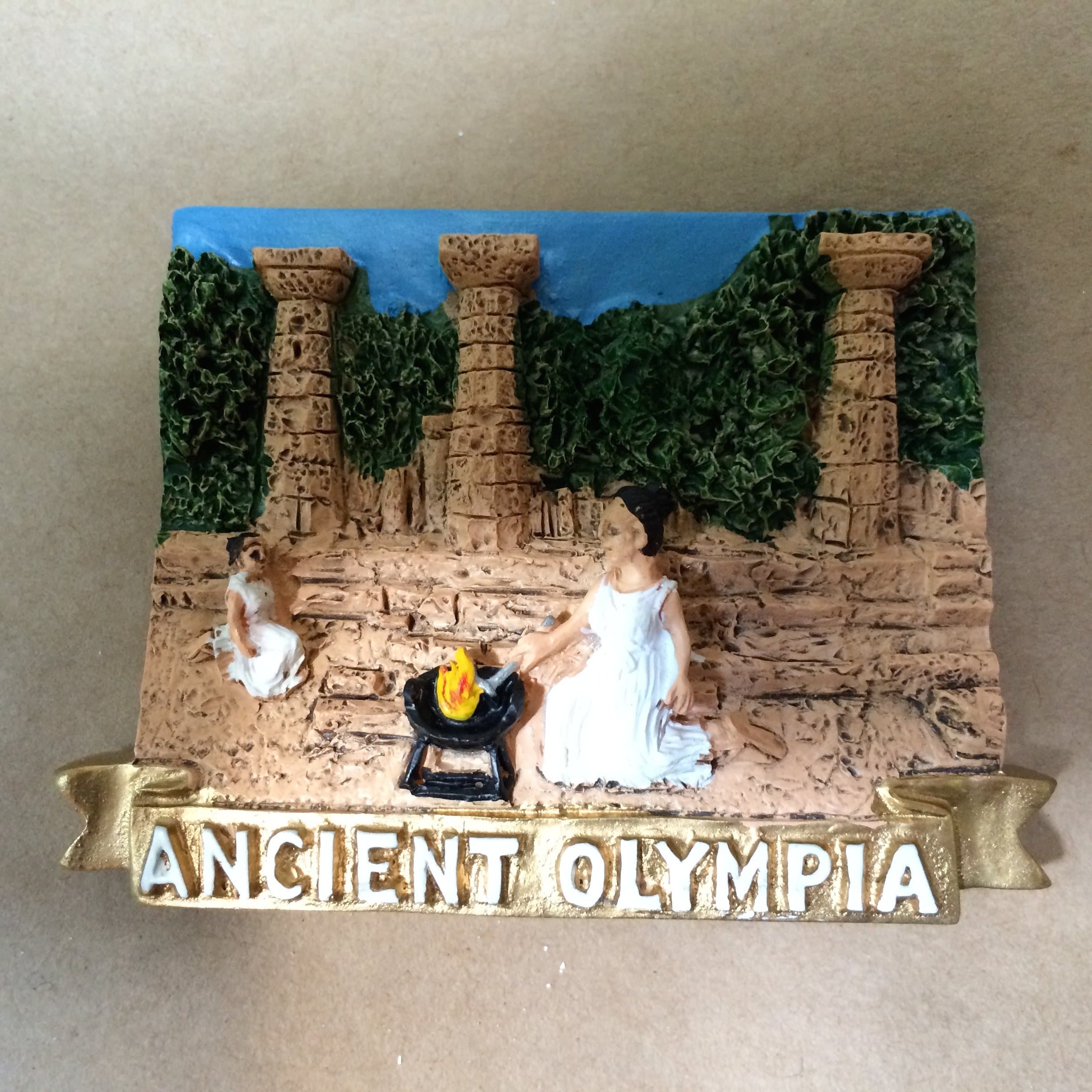 Greece Ancient Olympia 3D Poly Resin Fridge Magnet