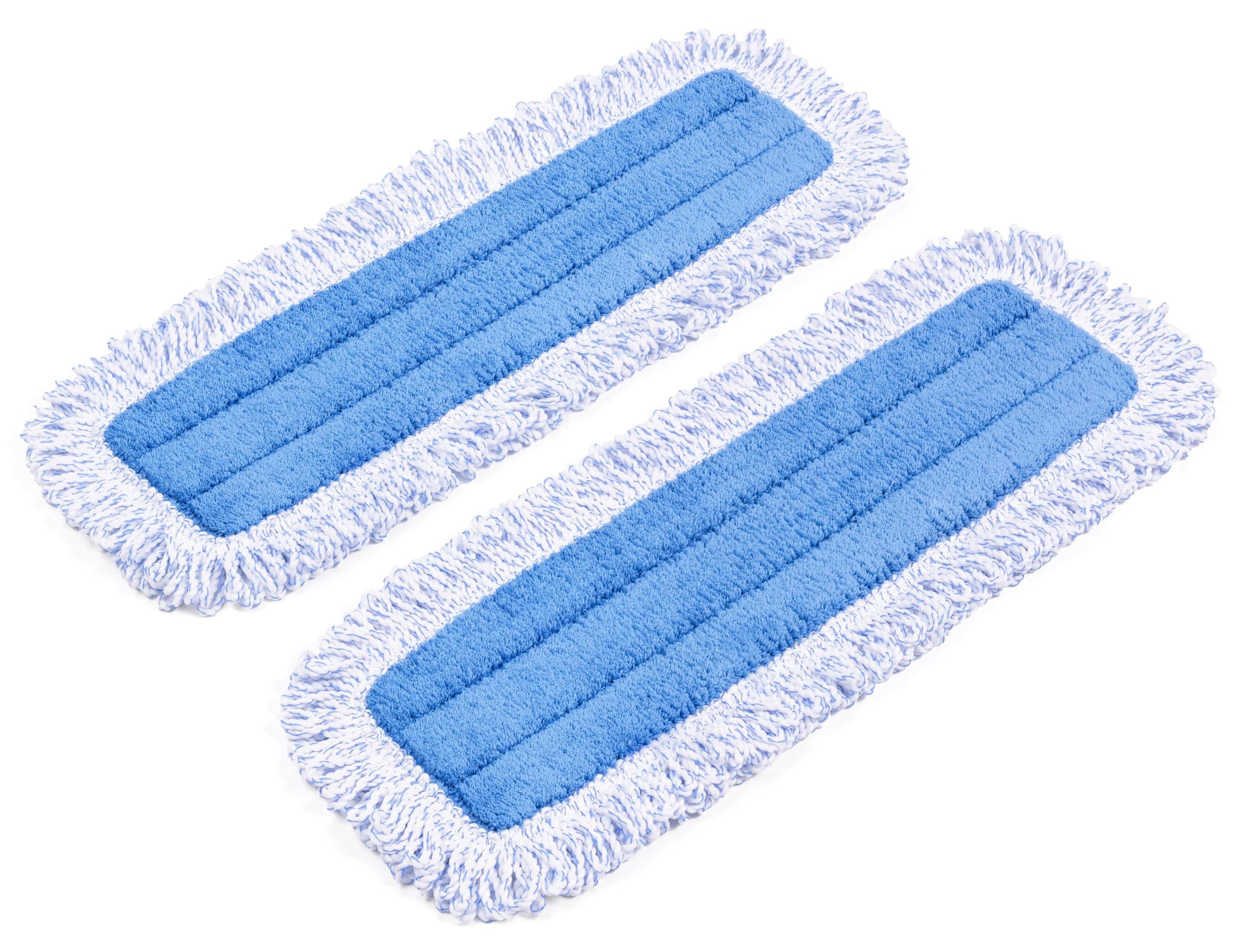 Zflow 18" Microfiber Dust Mop Pads 2-Pack - Premium Commercial Grade Washable Pads (18", Blue)