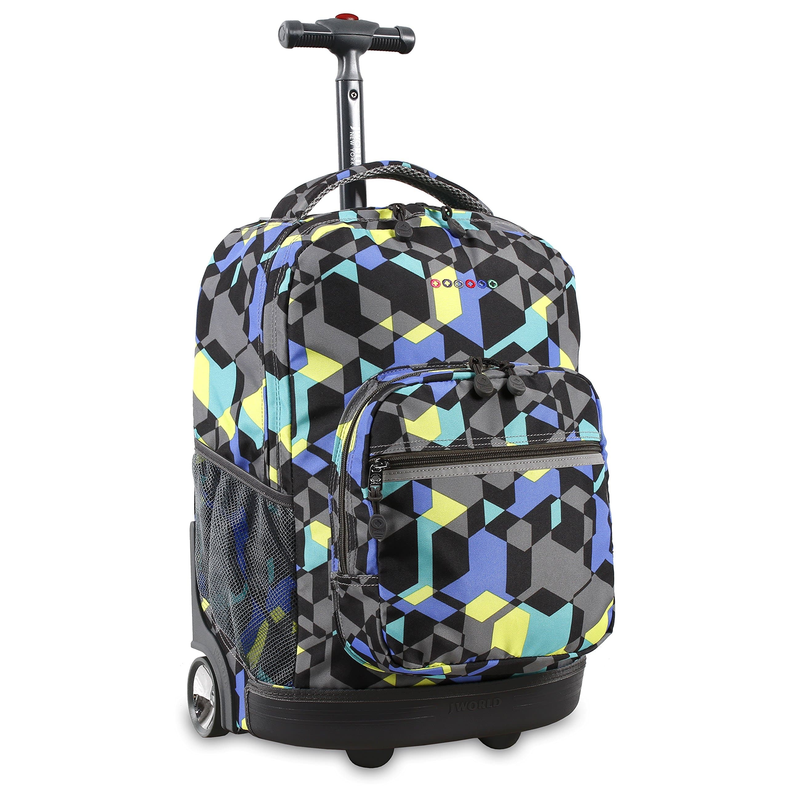 J World New York Sunrise Rolling Backpack Cubes One Size
