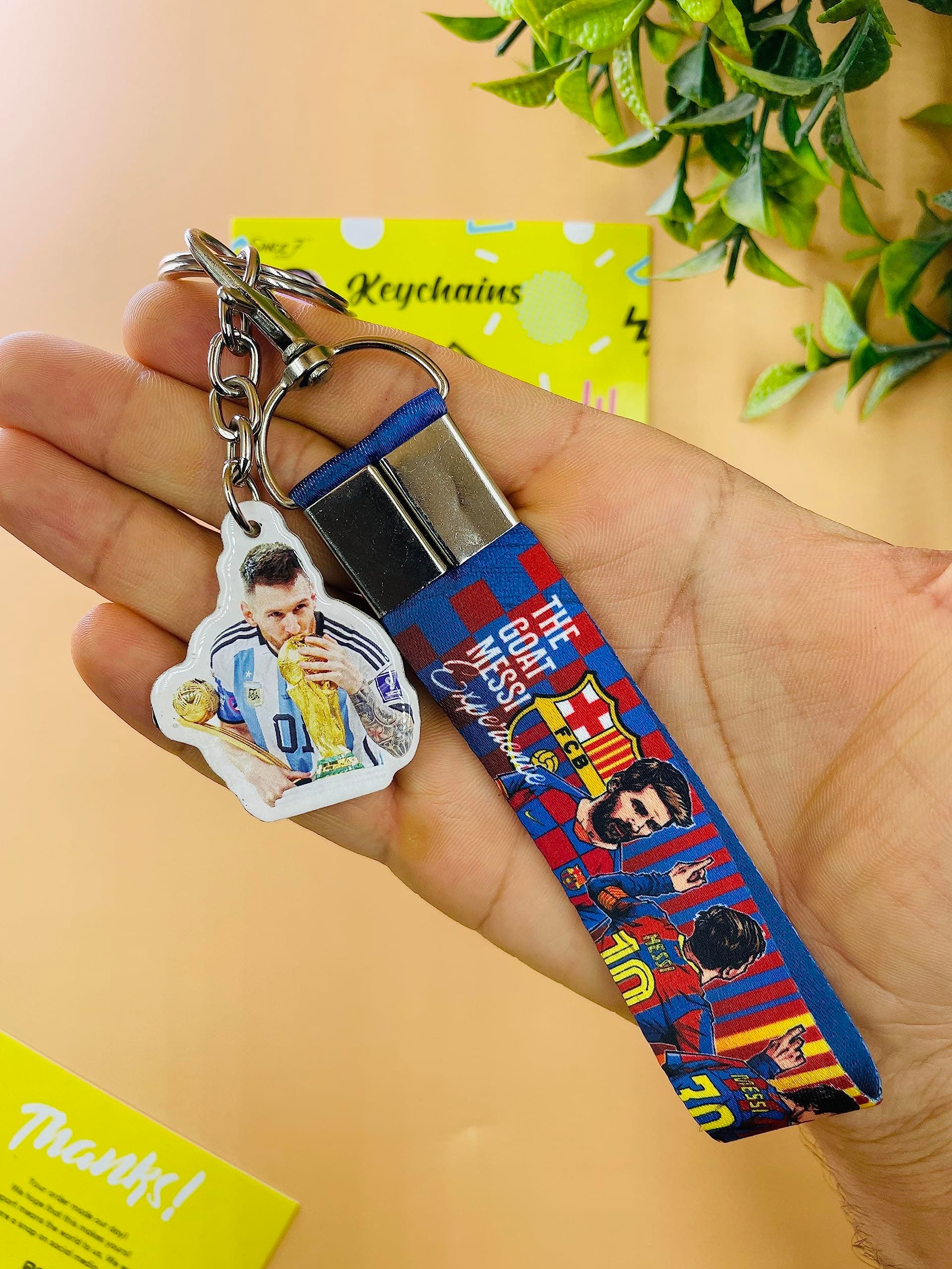 SINCE 7 STORE Lionel Messi The Great Experience Double Sided Printed Keychain For Gifting/For Football Fans/For Messi Fans (Combo)