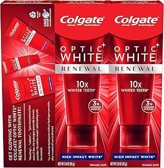 Optic White Renewal Teeth Whitening Toothpaste, High Impact White, 3 Oz Tube, 3 Pack
