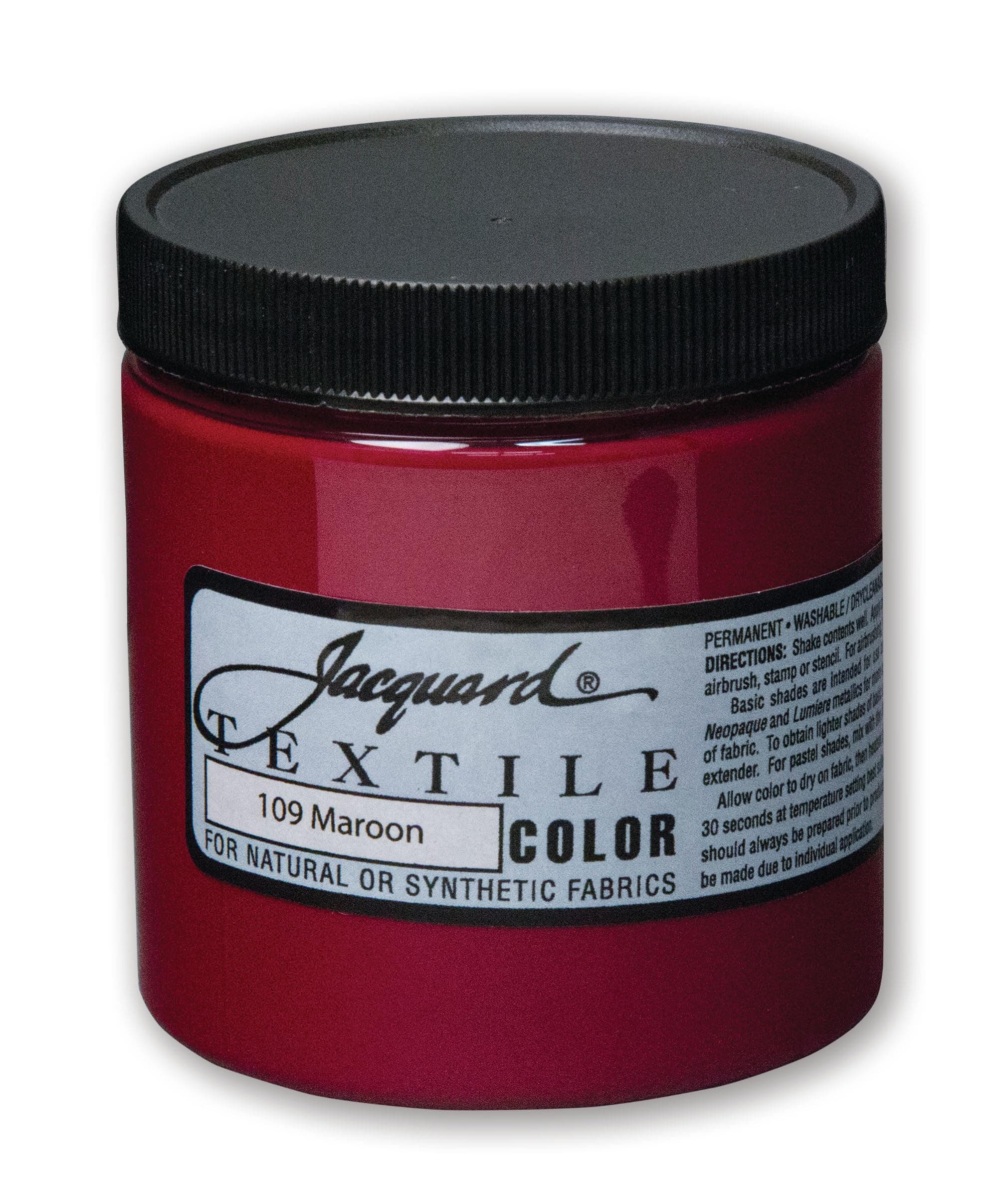 Jacquard Textile Color - Maroon, 8 oz jar