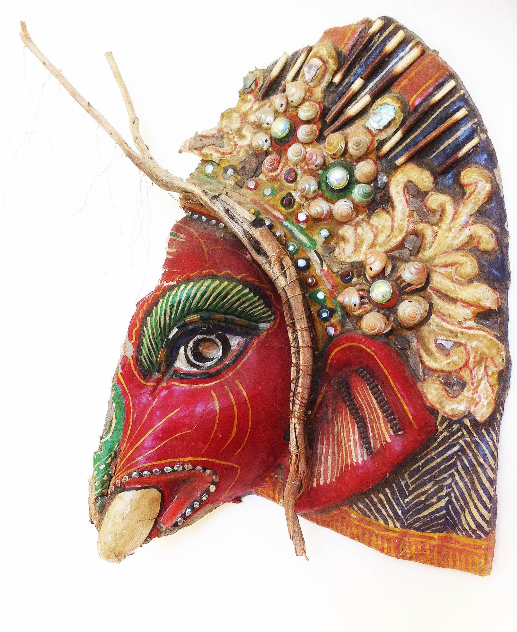 Eye of Ganesh mixed media assemblage