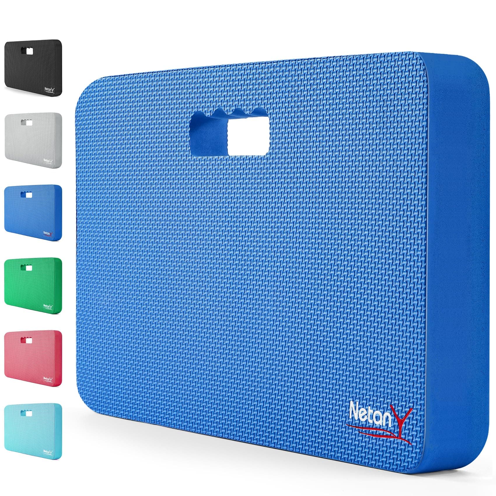 NETANY Extra Thick Kneeling Pad for Gardening, Comfortable Knee Pad Cushion, Extra Large Foam Kneeler Mat for Gardening, Baby Bath, Work, Exercise & Yoga, Mechanic, 17.8 x 11 x 1.5 in, Blue