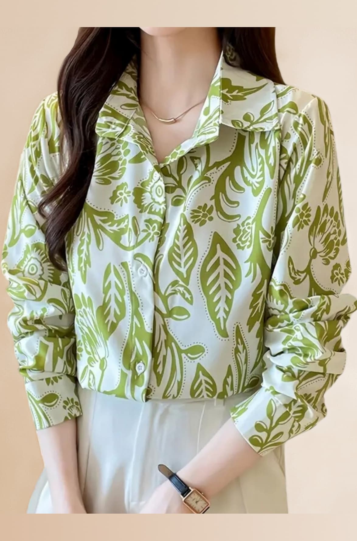 Women's Printed Button Down Blouse - Zebra Pattern Long Sleeve Casual Shirt, Lightweight Breathable Summer Top for Office, Business, Travel & Daily