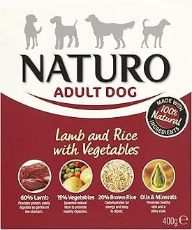 Naturo Lamb and Rice with Vegetables Adult Dog Food, 400 g, Pack of 8