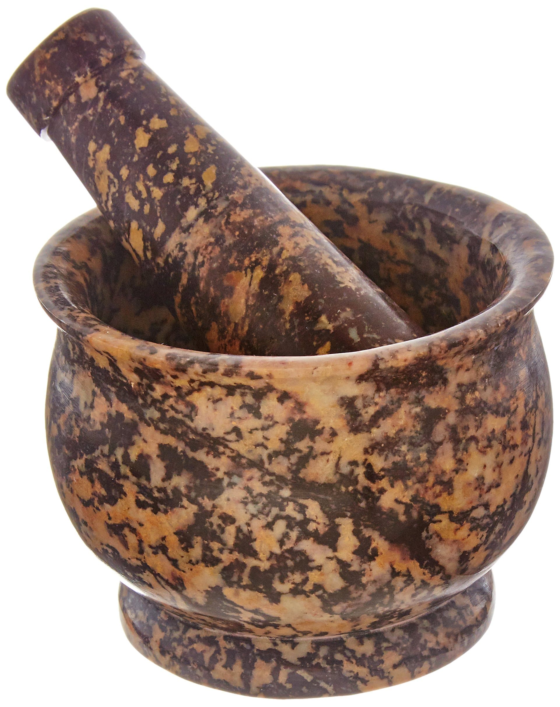 MORTAR & PESTLE - NATURAL SOAPSTONE 4"