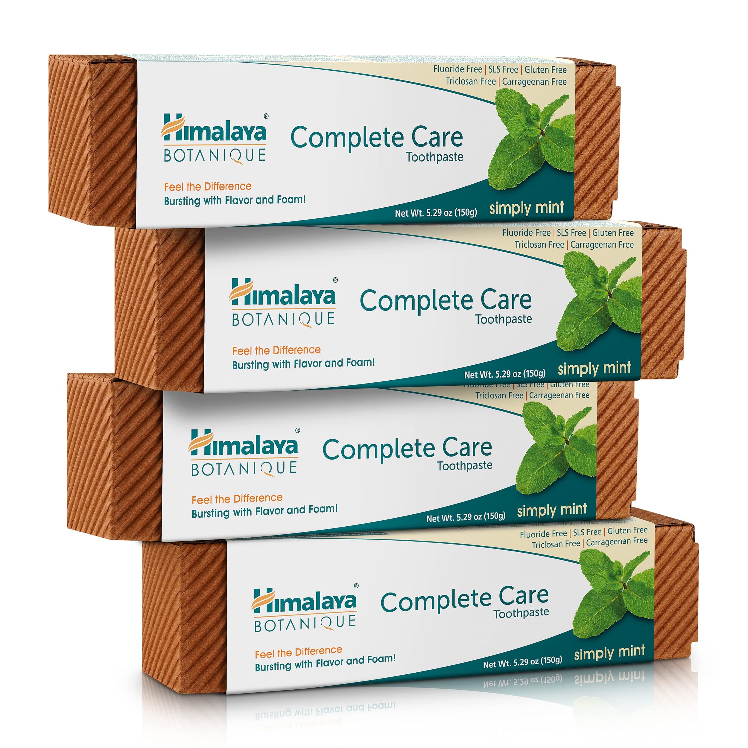 Complete Care Toothpaste, Simply Mint, Plaque Reducer for Brighter Teeth and Fresh Breath, 5.29 oz, 4 Pack