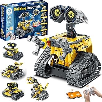 - Robot Building Kit with Remote Control for Boys Ages 8-14, STEM Coding Robotics Technic Toy Birthday Creative Gifts for Kids, Buildable 5in1 Models with 473 Pieces