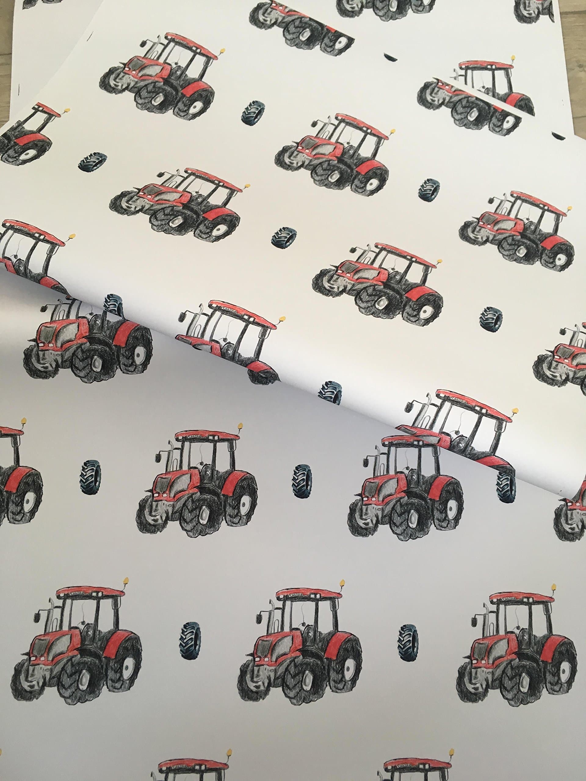 Tractor,Wrapping Paper, Gift wrap,for Tractor Lovers, for Smaller Gifts,Read Description