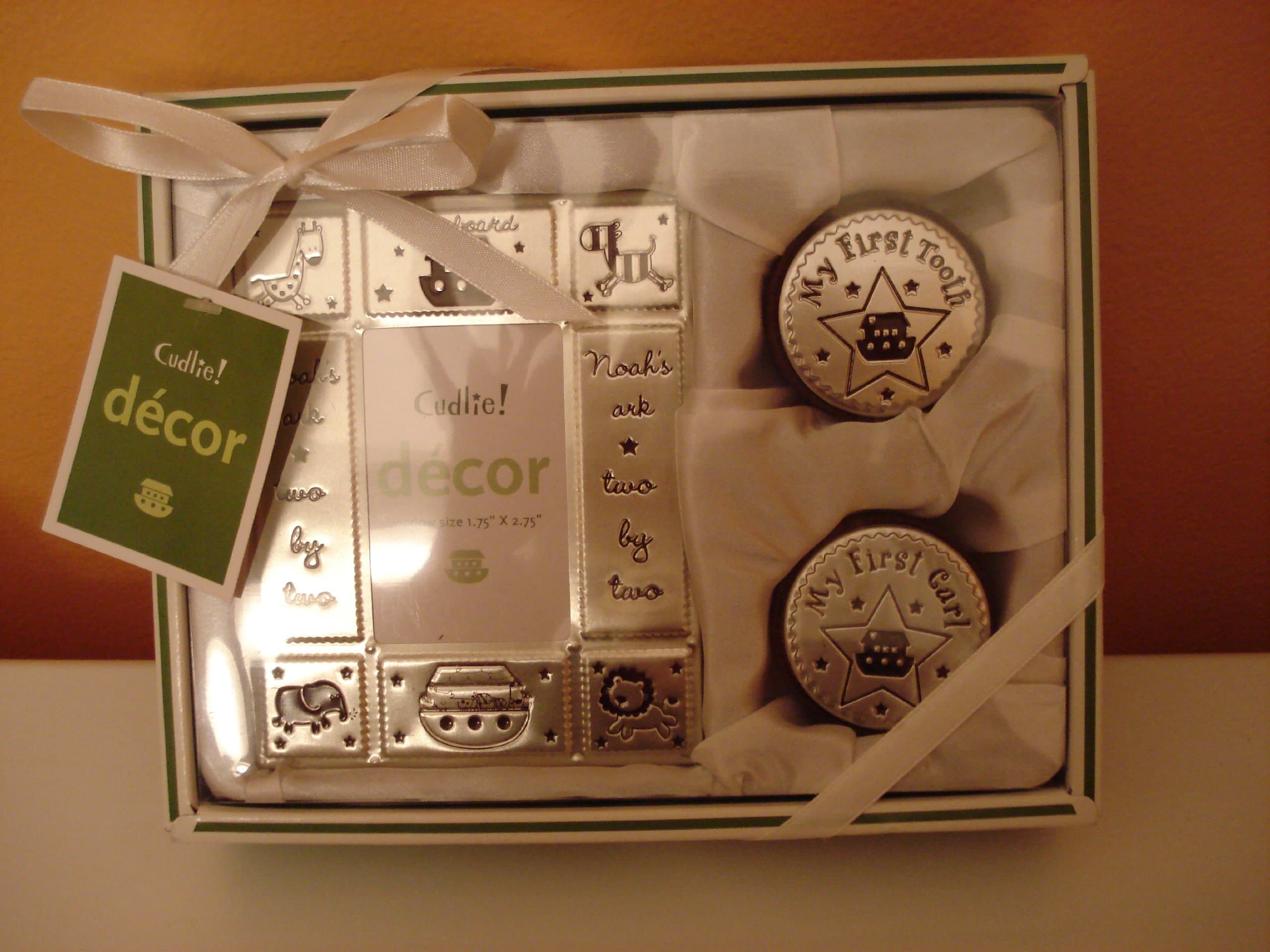 Photo Frame with Tooth & Curl Keepsake Boxes