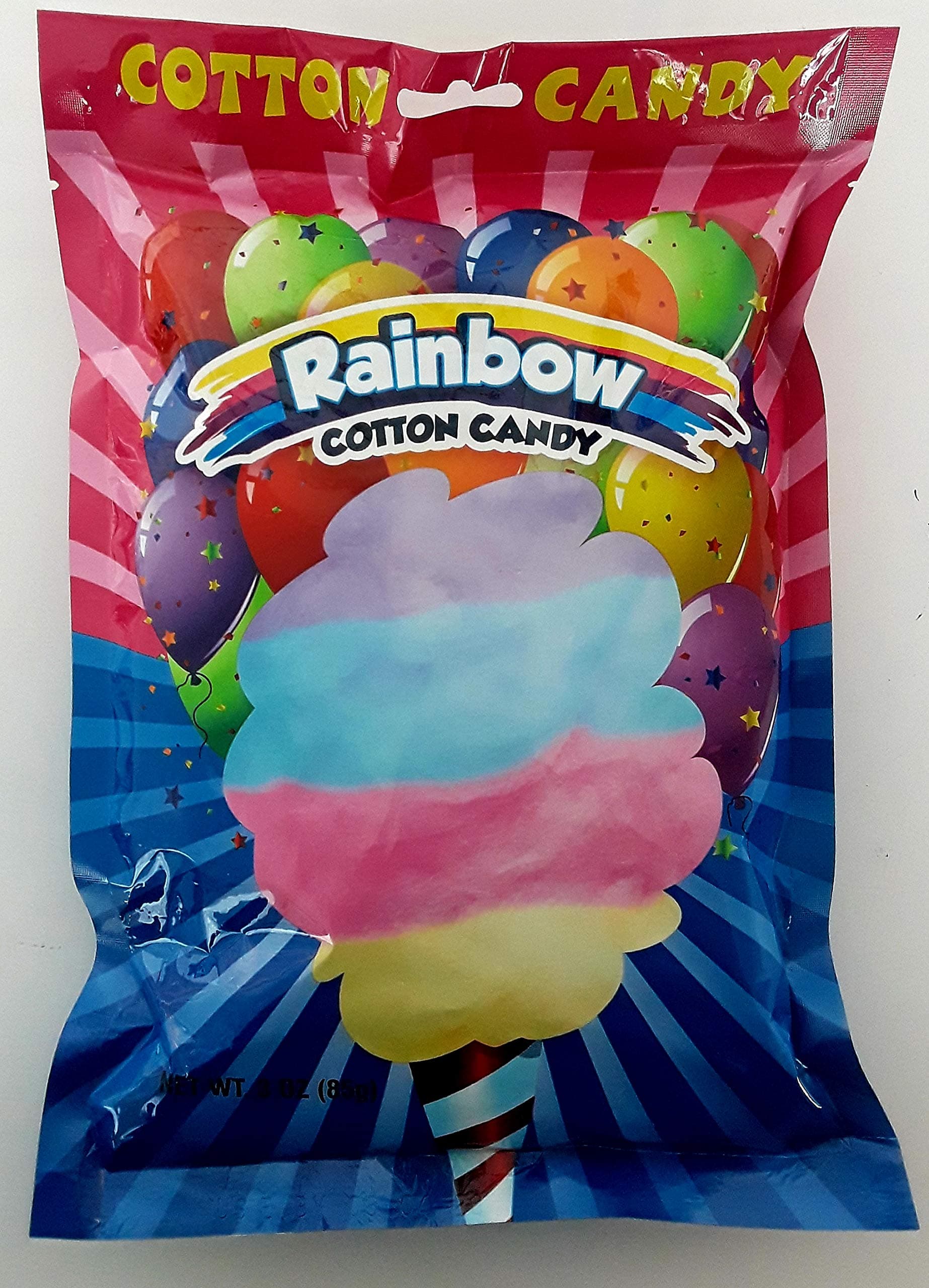 COTTON CANDY, CARNIVAL CANDY, RAINBOW COTTON CANDY 12 PACK (3 OZ)