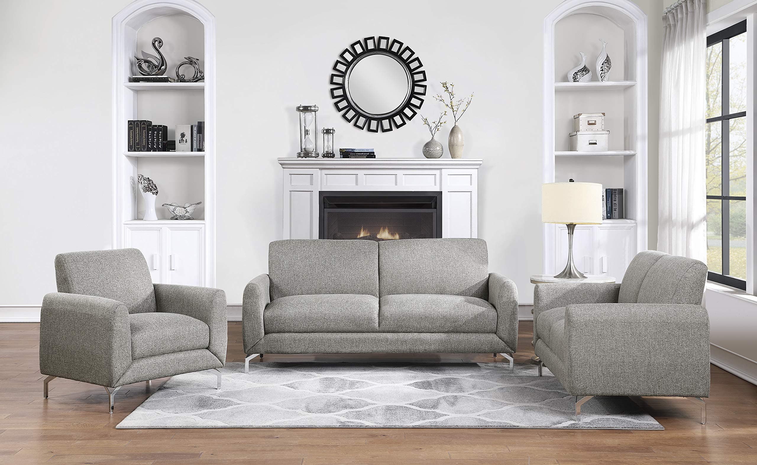 Lexicon Hotevilla 3-Piece Sofa Set, Brown